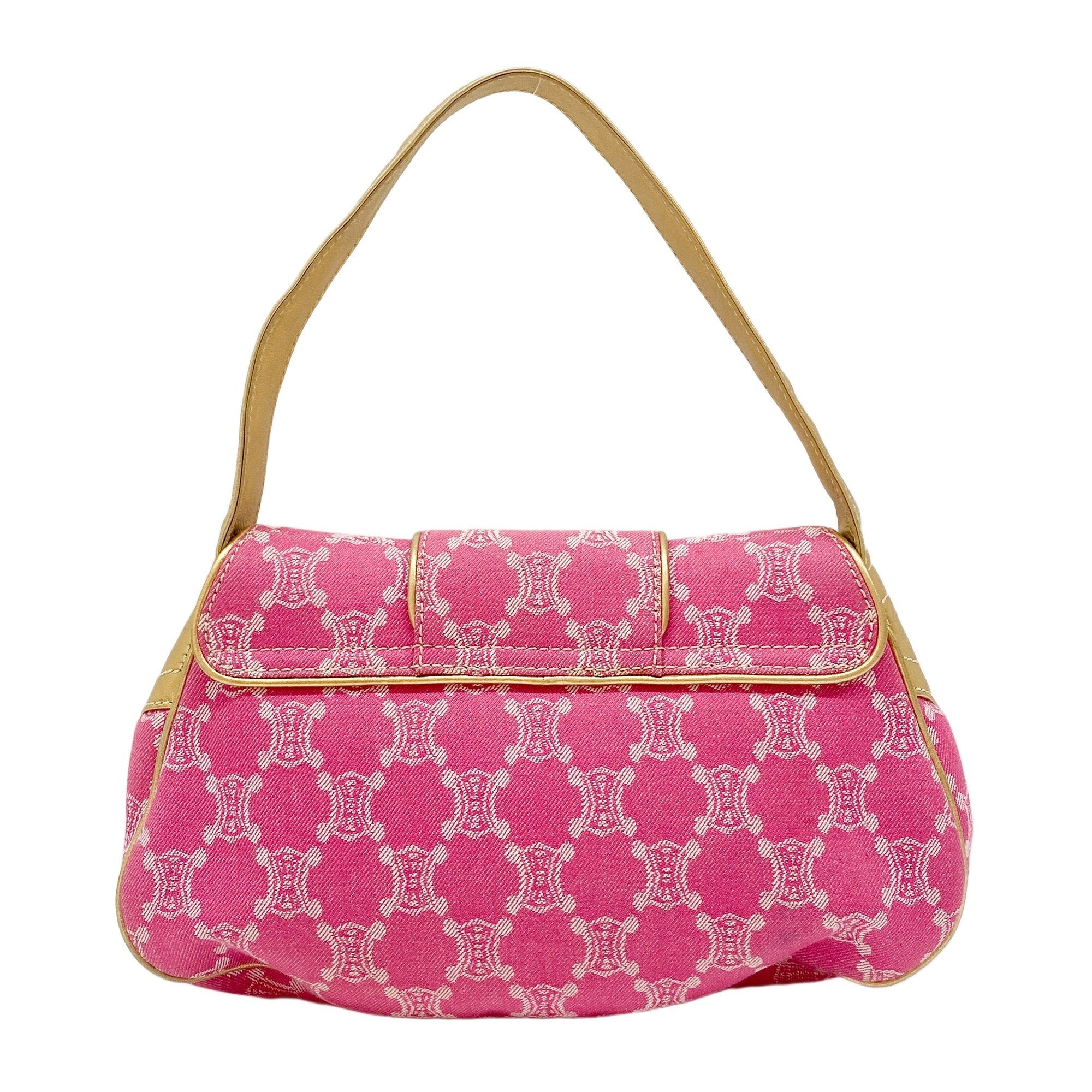 Paris Macadam Pink Cotton Canvas Shoulder Bag