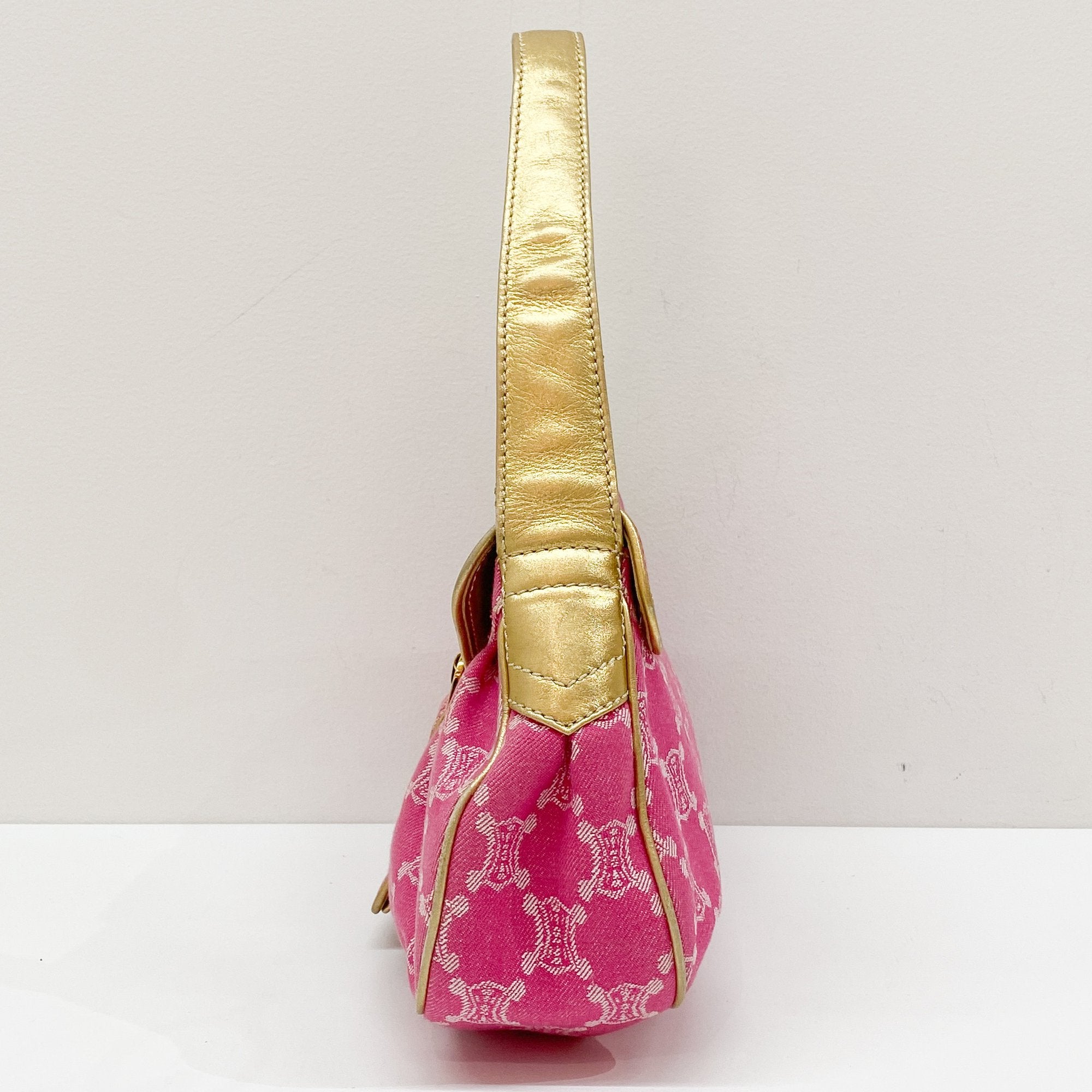 Paris Macadam Pink Cotton Canvas Shoulder Bag