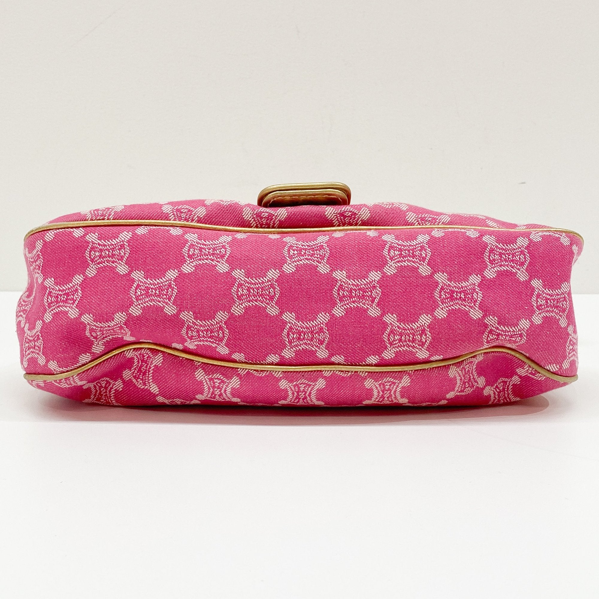 Paris Macadam Pink Cotton Canvas Shoulder Bag