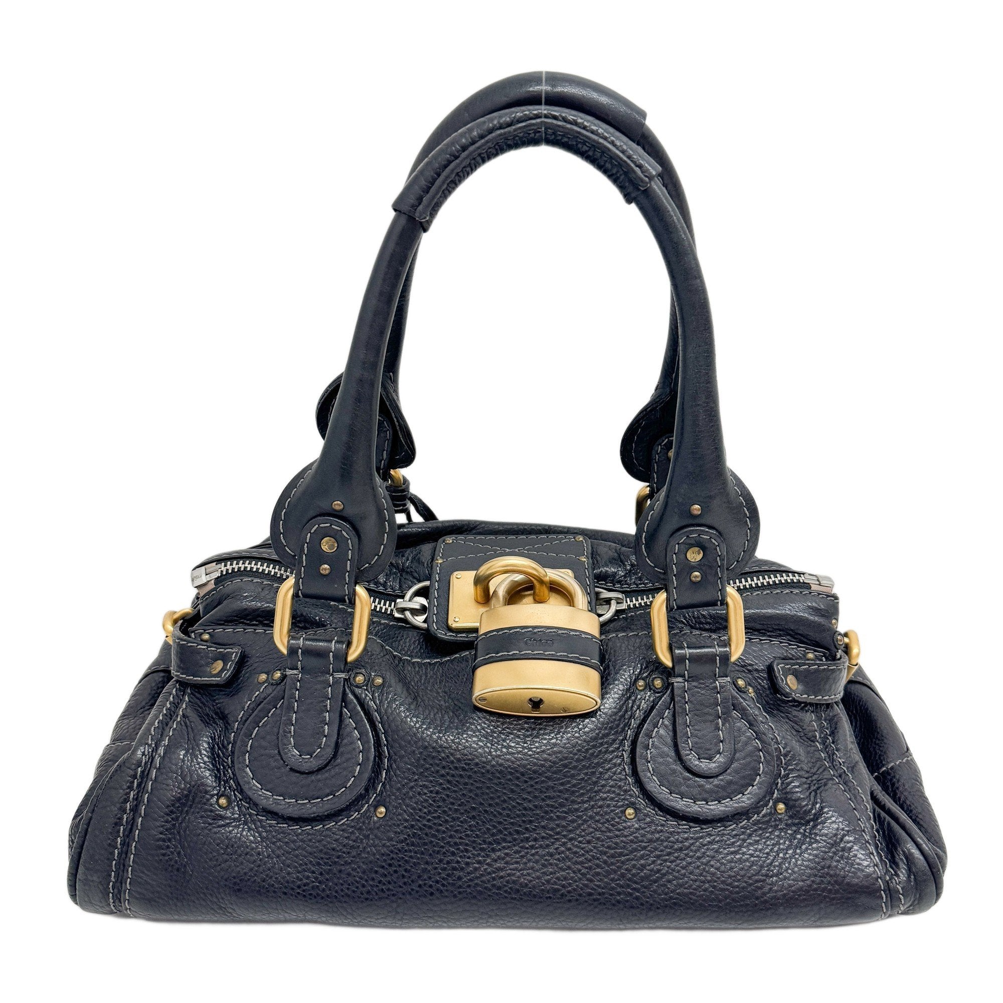 Paddington Black Leather Shoulder Bag
