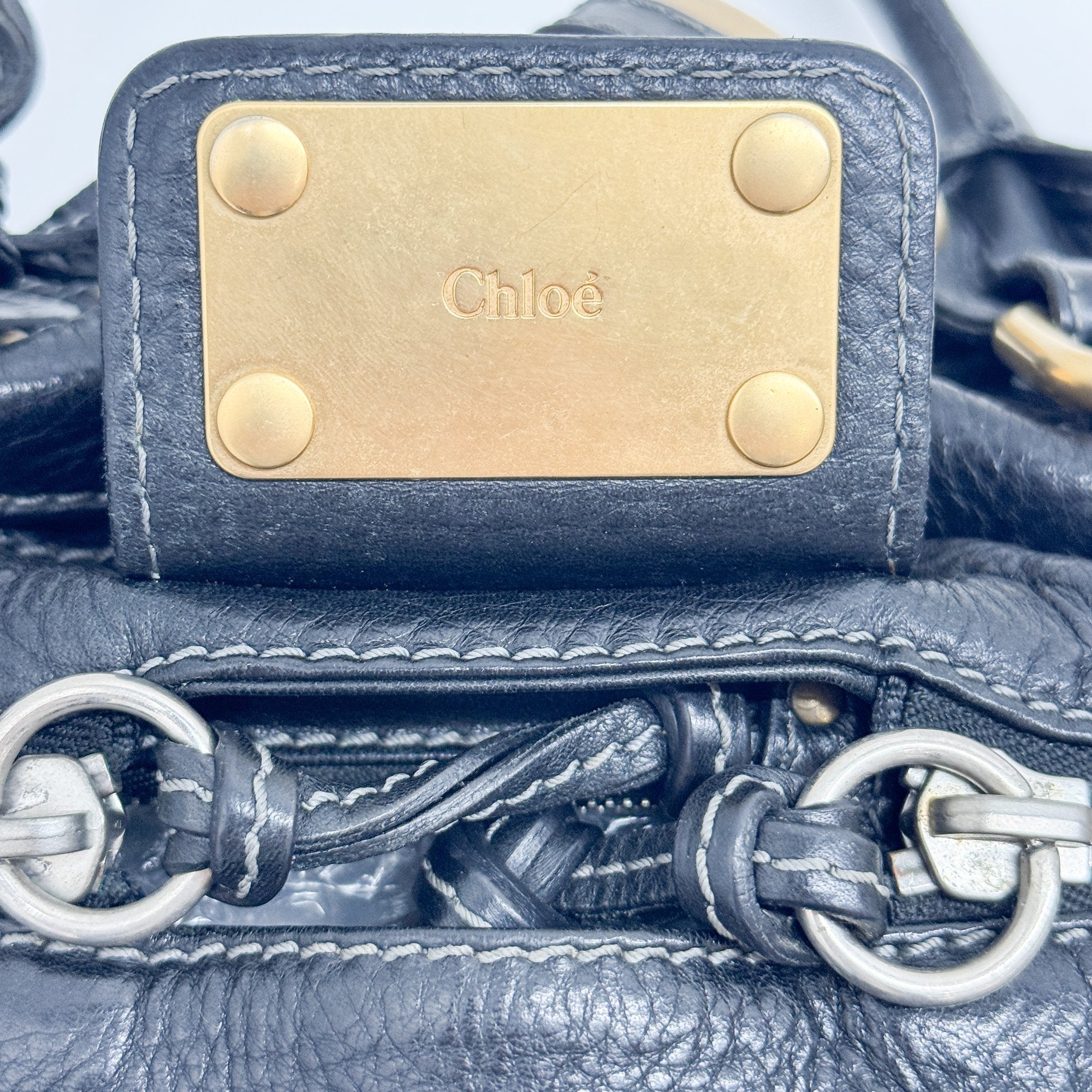 Paddington Black Leather Shoulder Bag