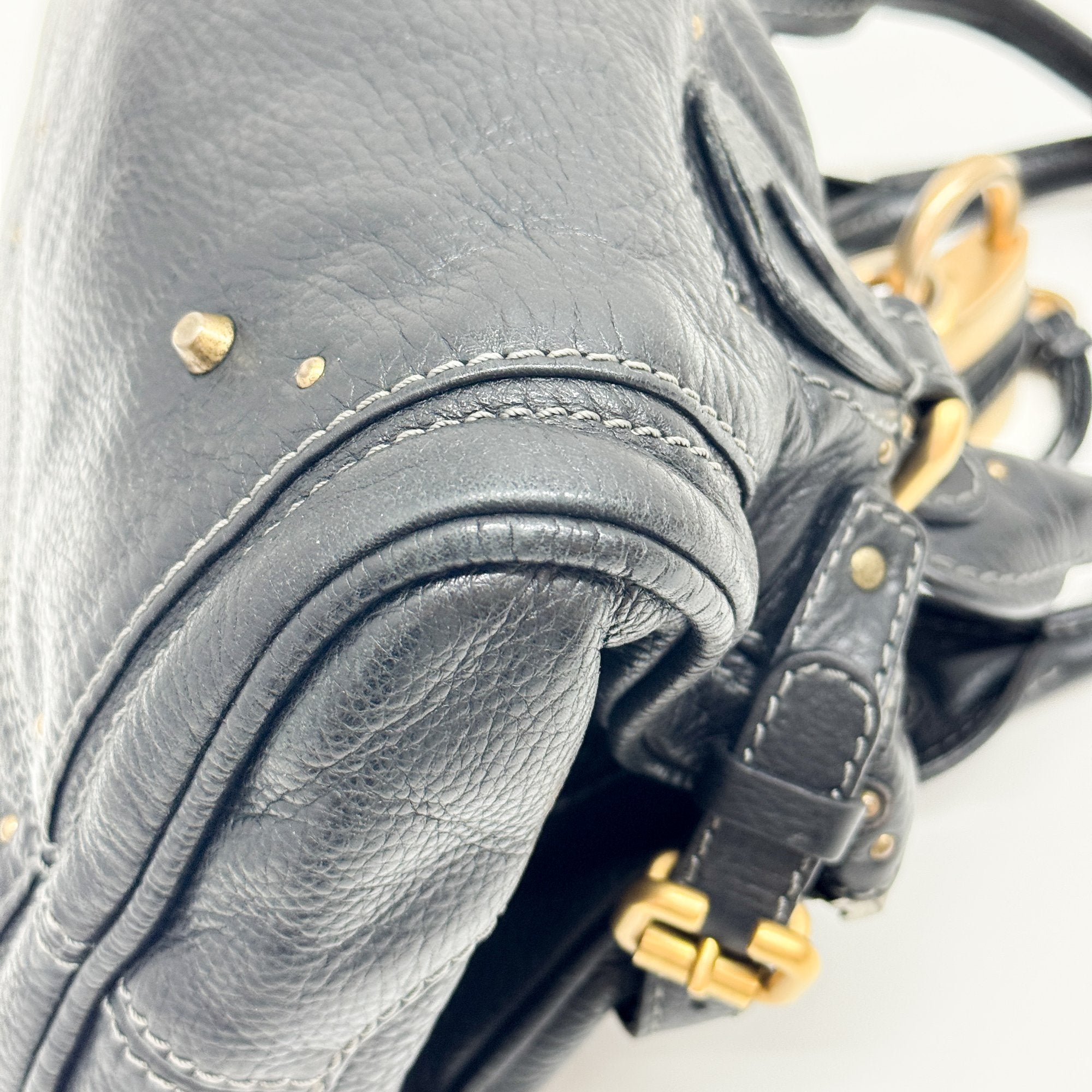 Paddington Black Leather Shoulder Bag