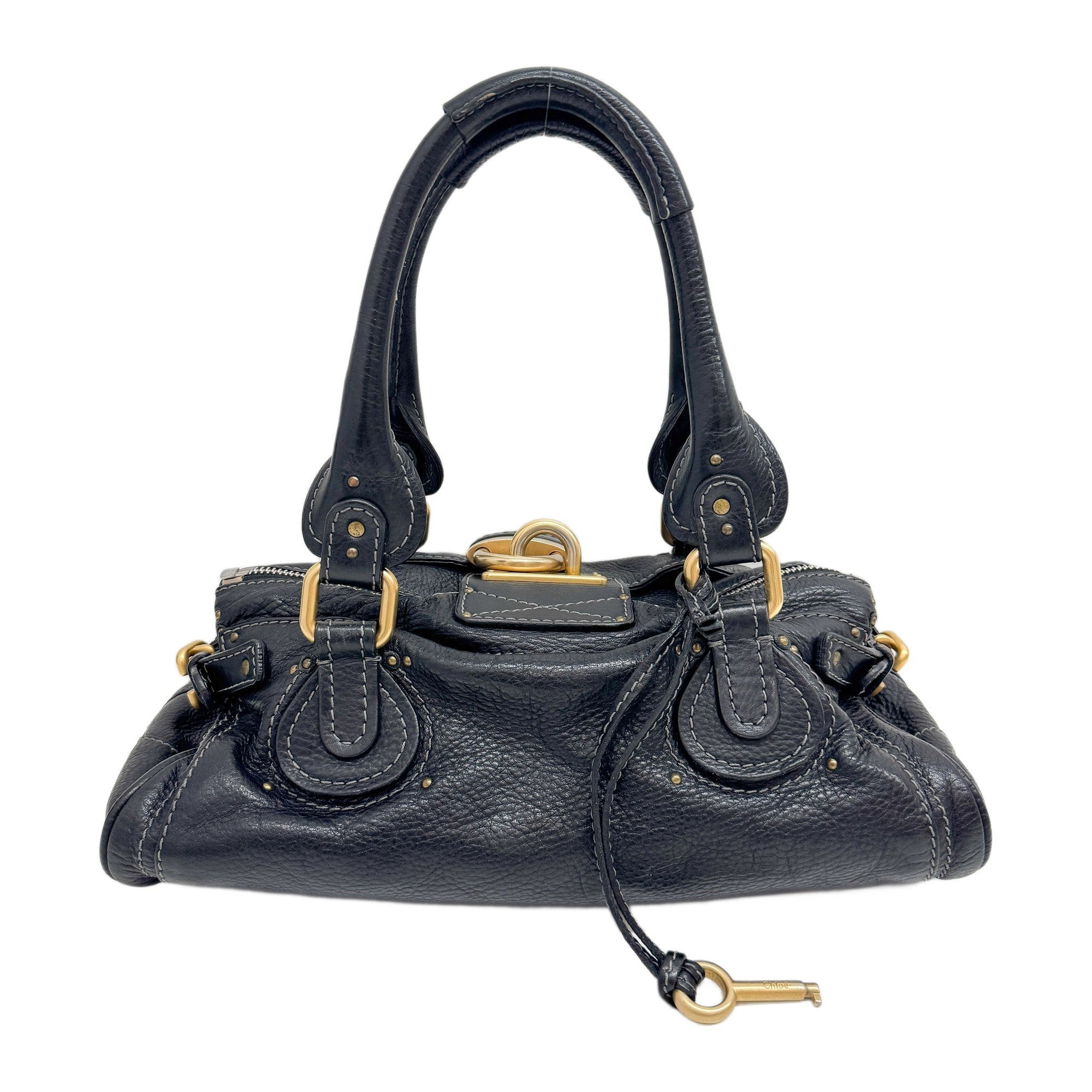 Paddington Black Leather Shoulder Bag