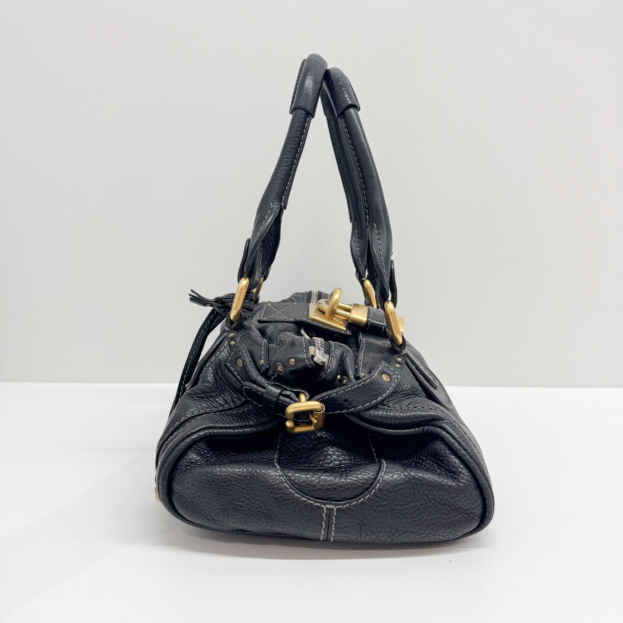 Paddington Black Leather Shoulder Bag