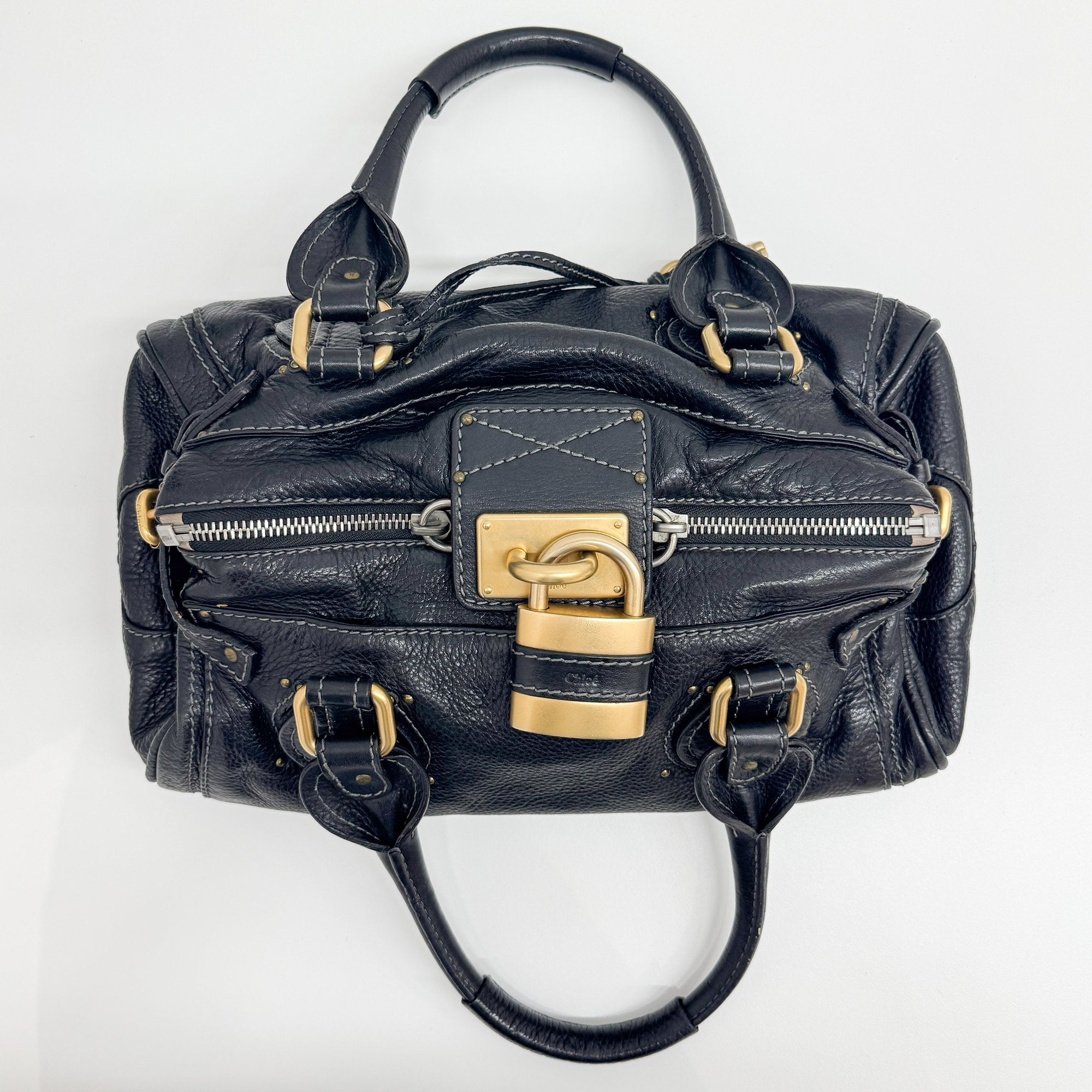 Paddington Black Leather Shoulder Bag