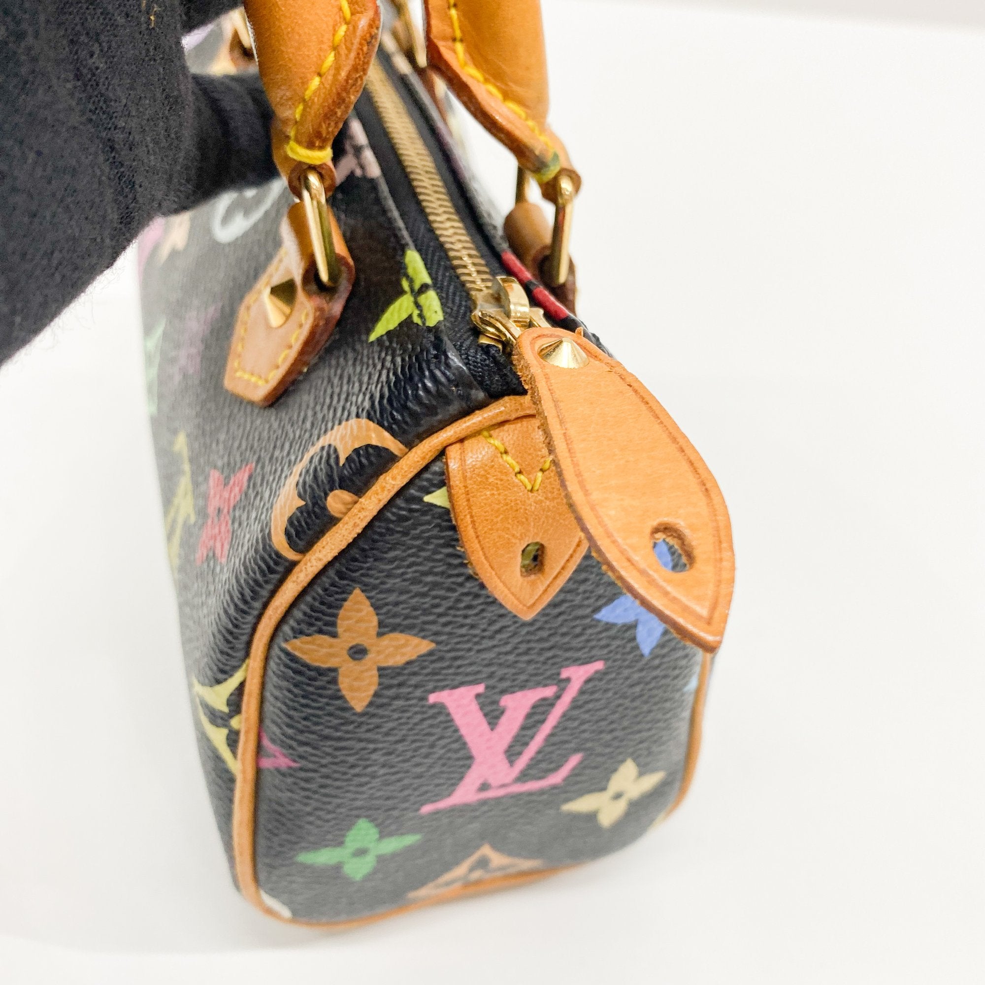 Nano Speedy Black Monogram Hand Bag