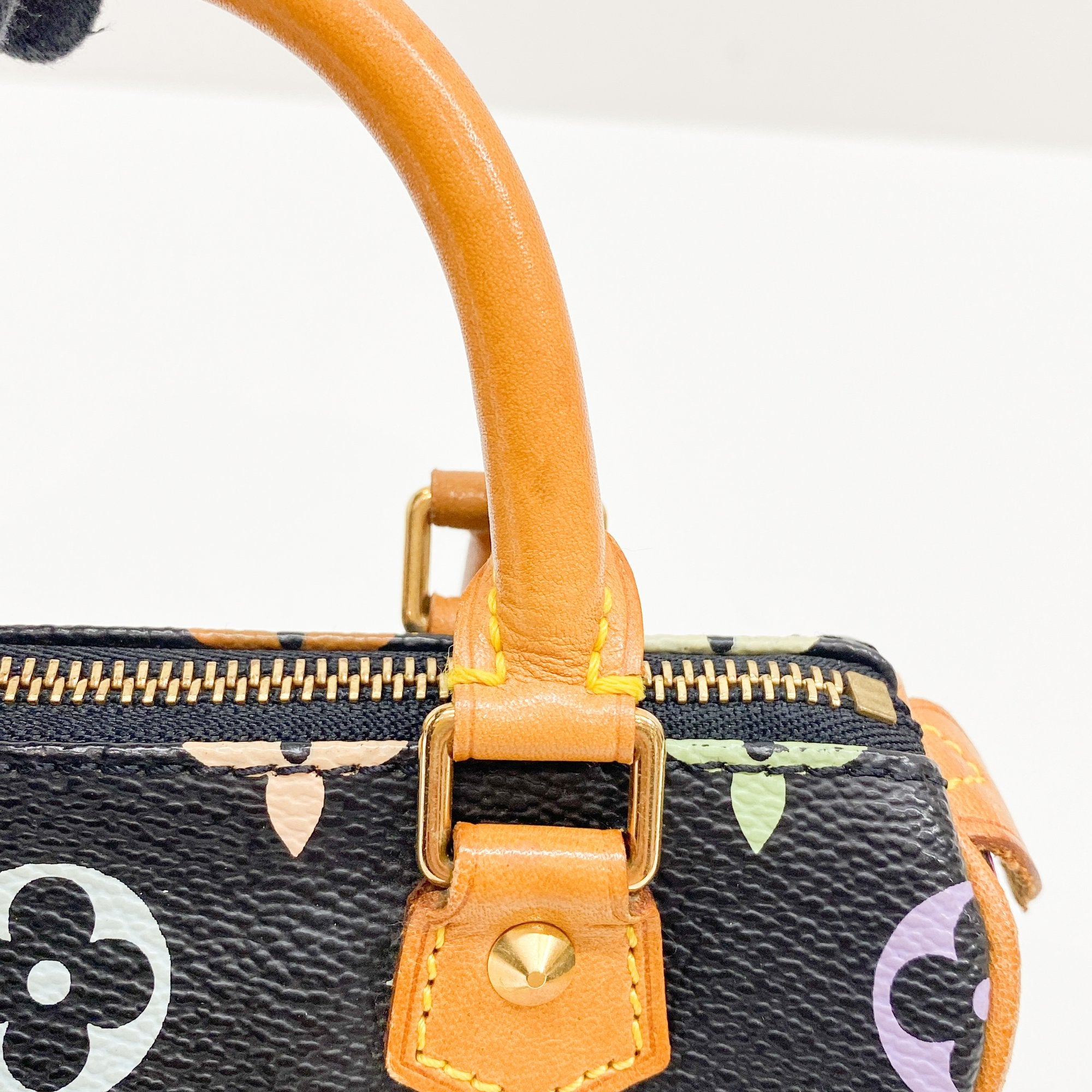 Nano Speedy Black Monogram Hand Bag