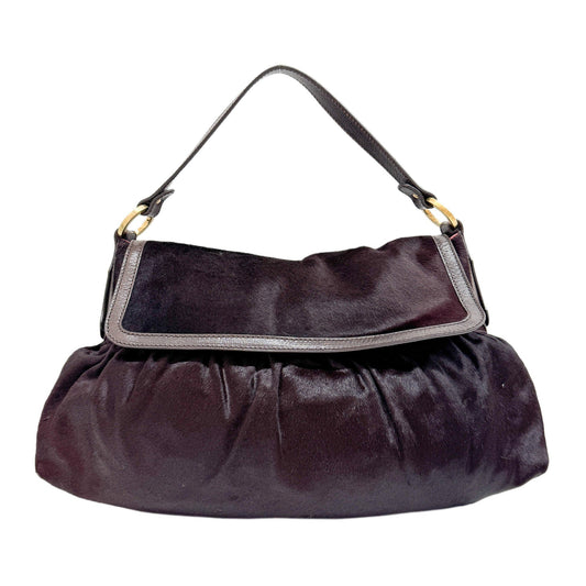 Brown Pony Hair Shoulder Bag