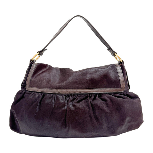 Brown Pony Hair Shoulder Bag