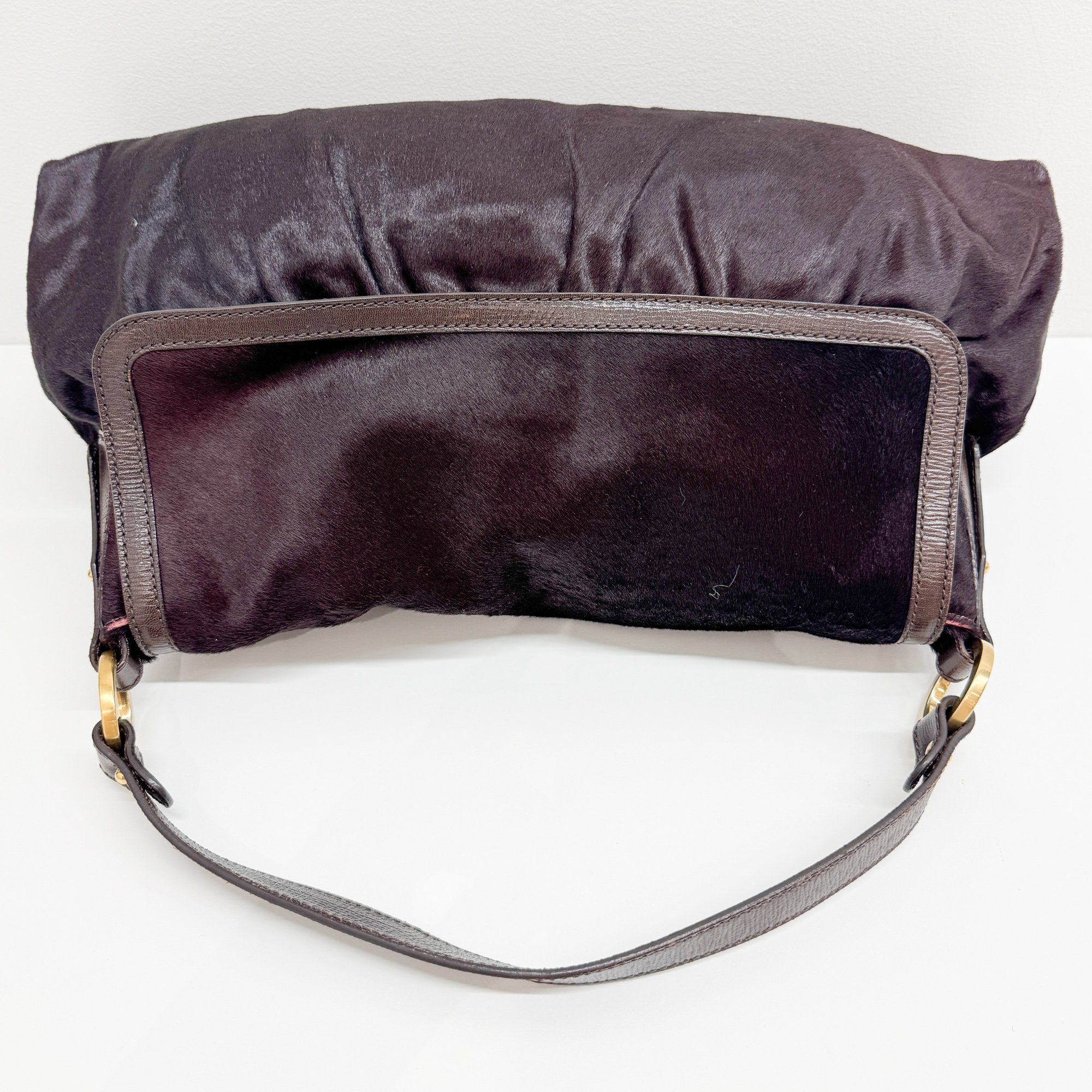 Brown Pony Hair Shoulder Bag
