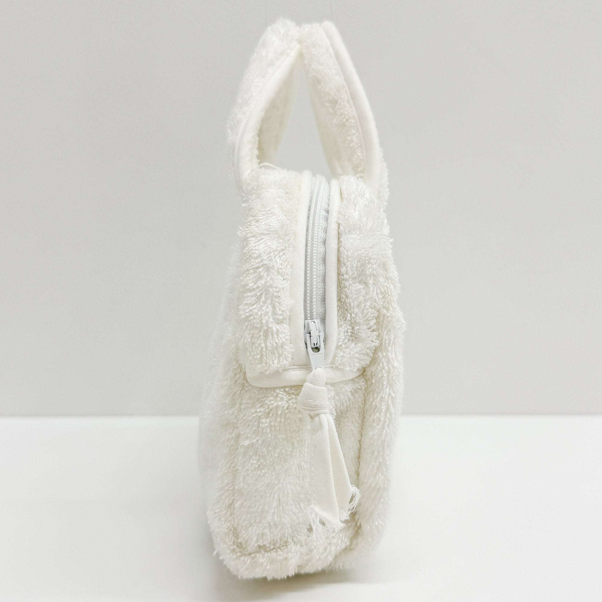 White Wool Hand Bag