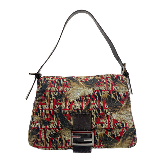 Mamma Baguette Multi-Color Bird Canvas Shoulder Bag