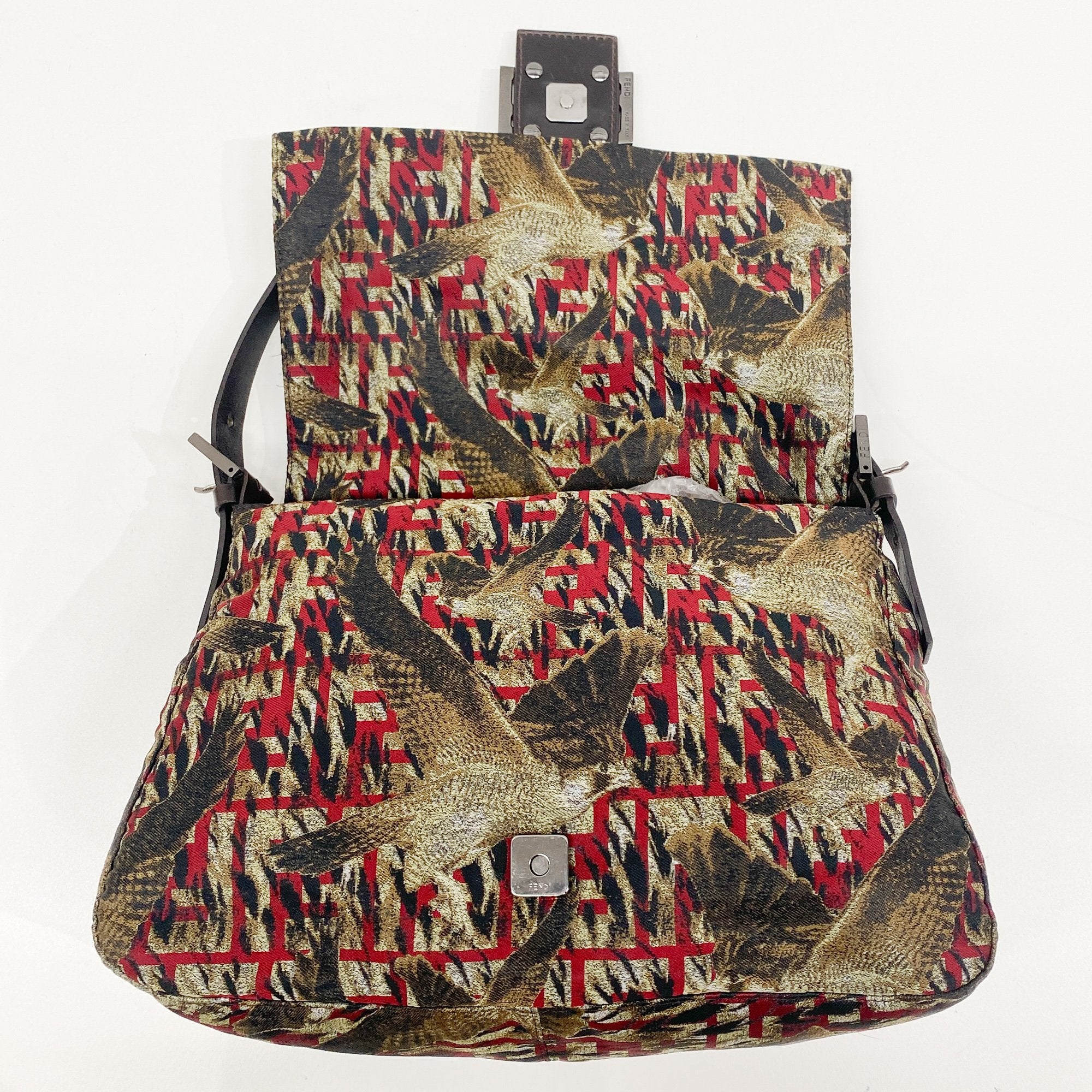 Mamma Baguette Multi-Color Bird Canvas Shoulder Bag