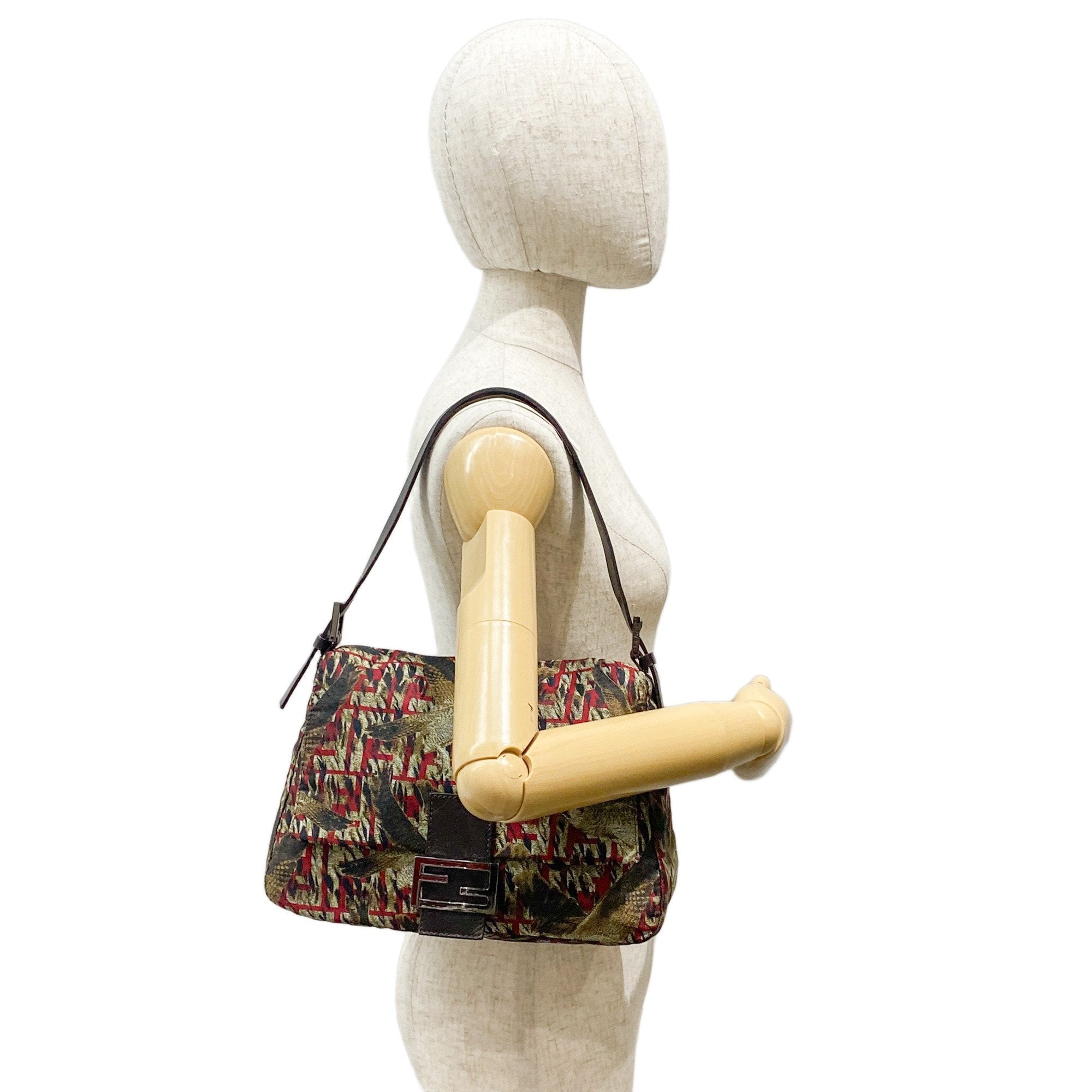 Mamma Baguette Multi-Color Bird Canvas Shoulder Bag