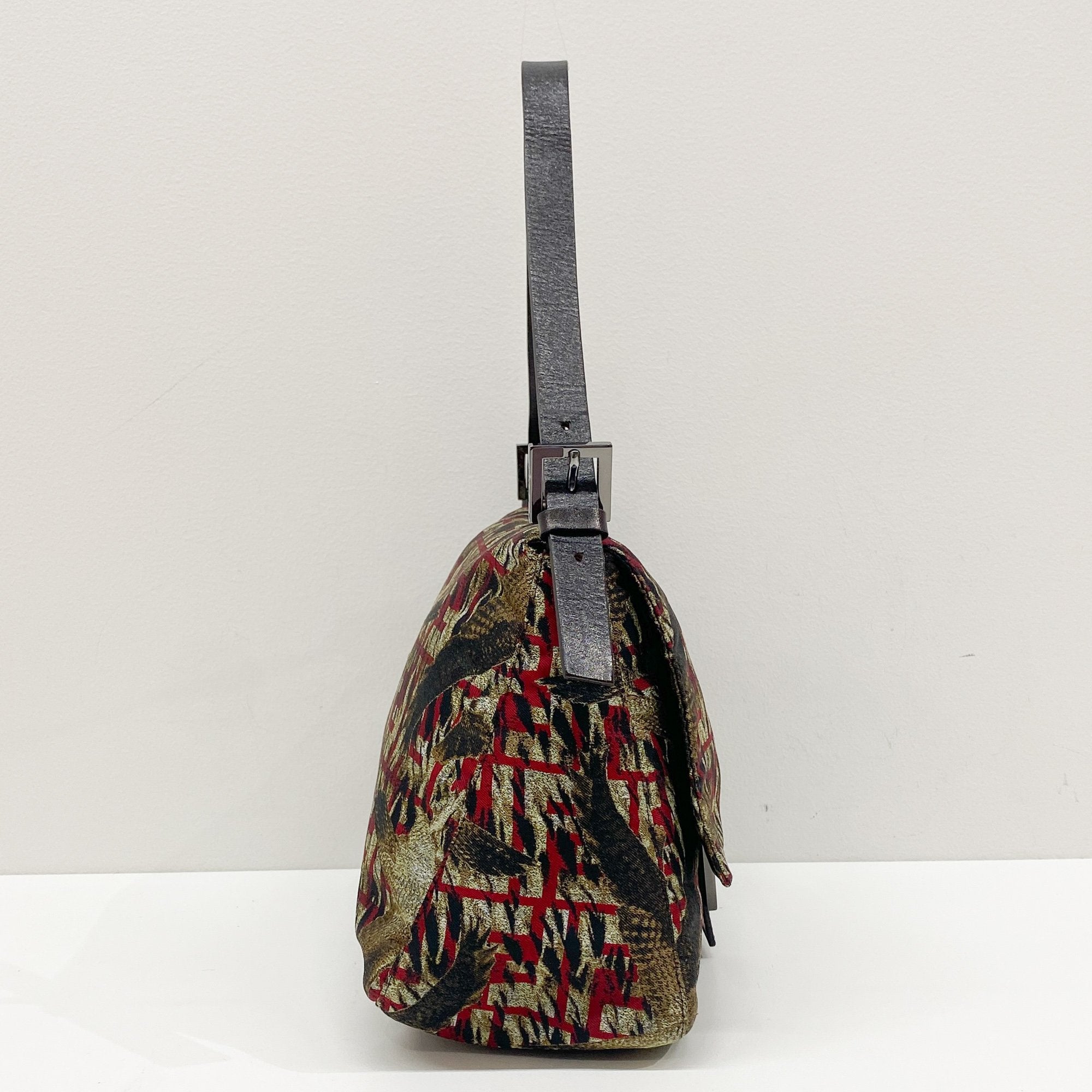 Mamma Baguette Multi-Color Bird Canvas Shoulder Bag