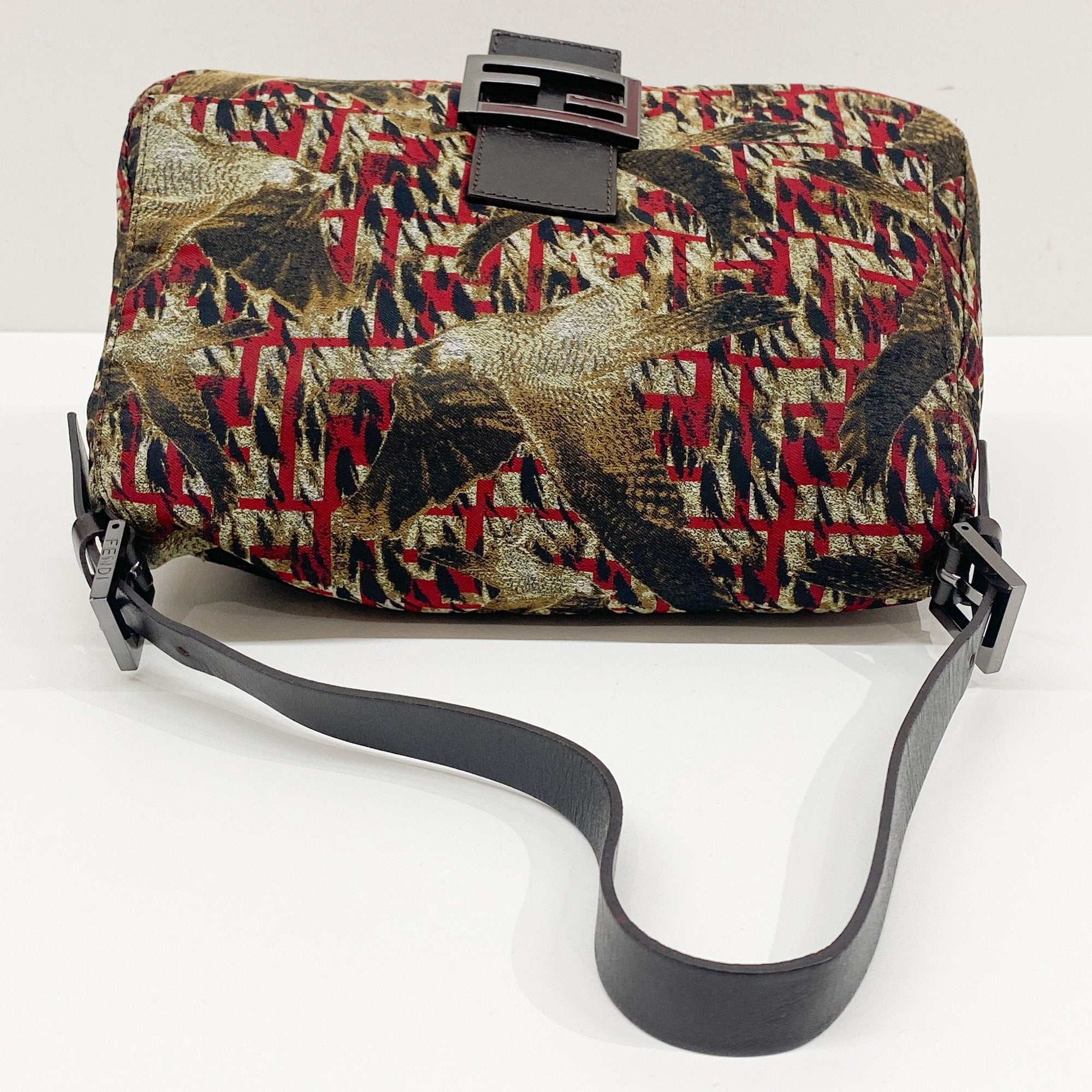 Mamma Baguette Multi-Color Bird Canvas Shoulder Bag