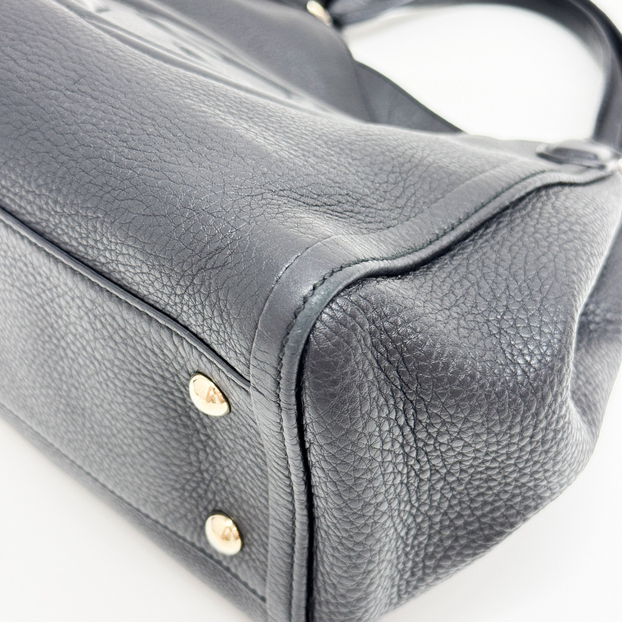 Shoho Black Leather Tote Bag