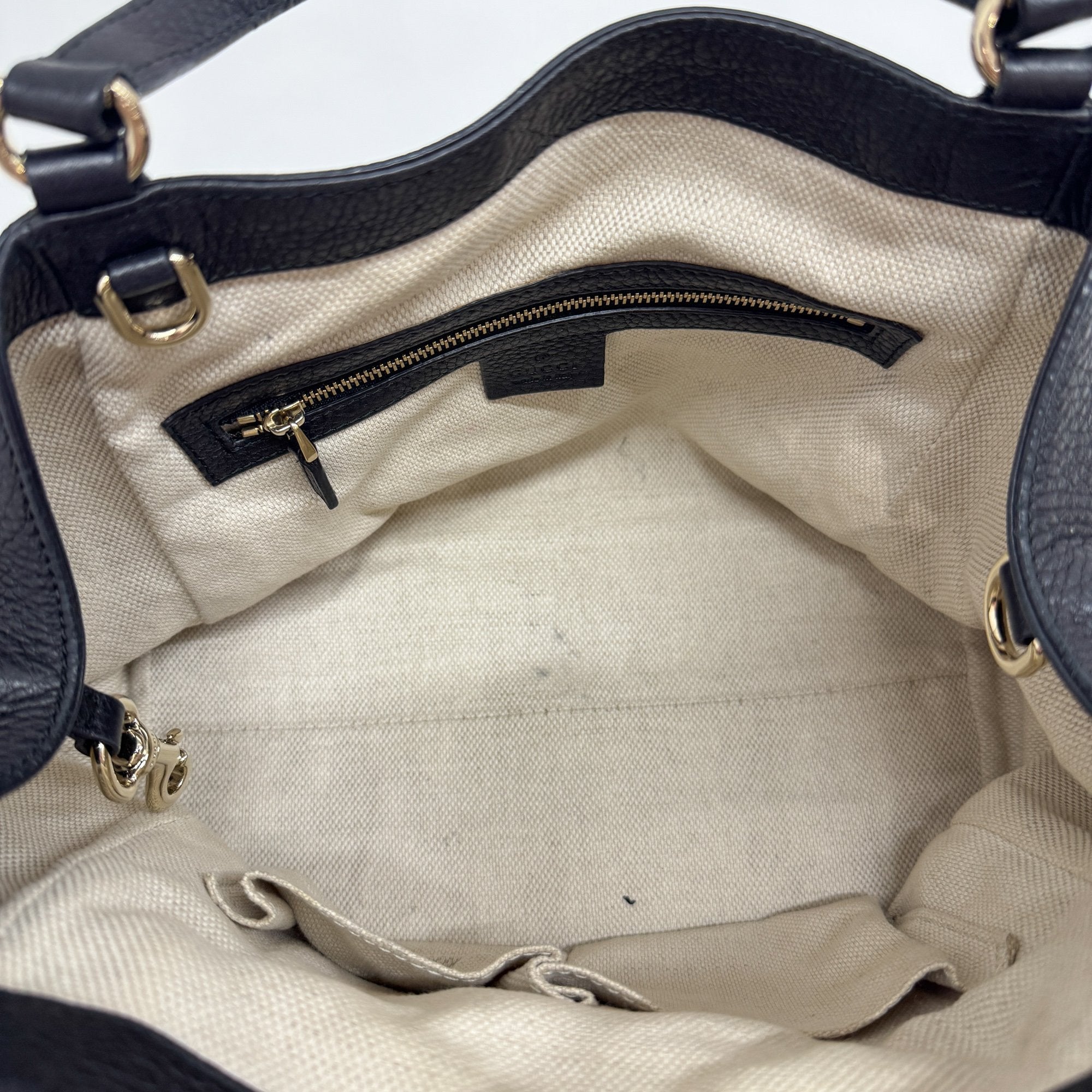 Shoho Black Leather Tote Bag