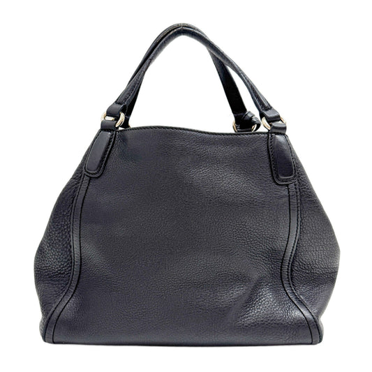 Shoho Black Leather Tote Bag