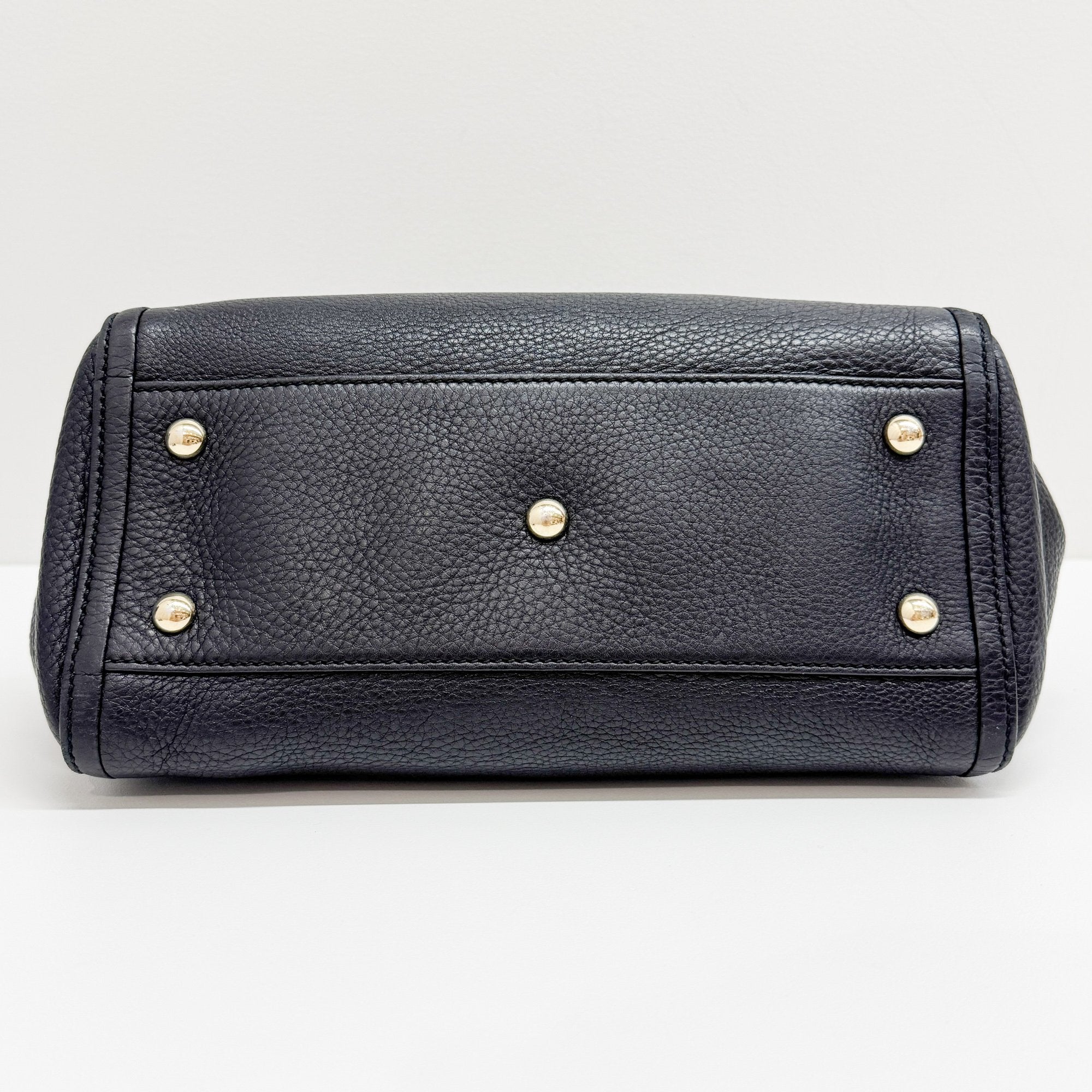 Shoho Black Leather Tote Bag