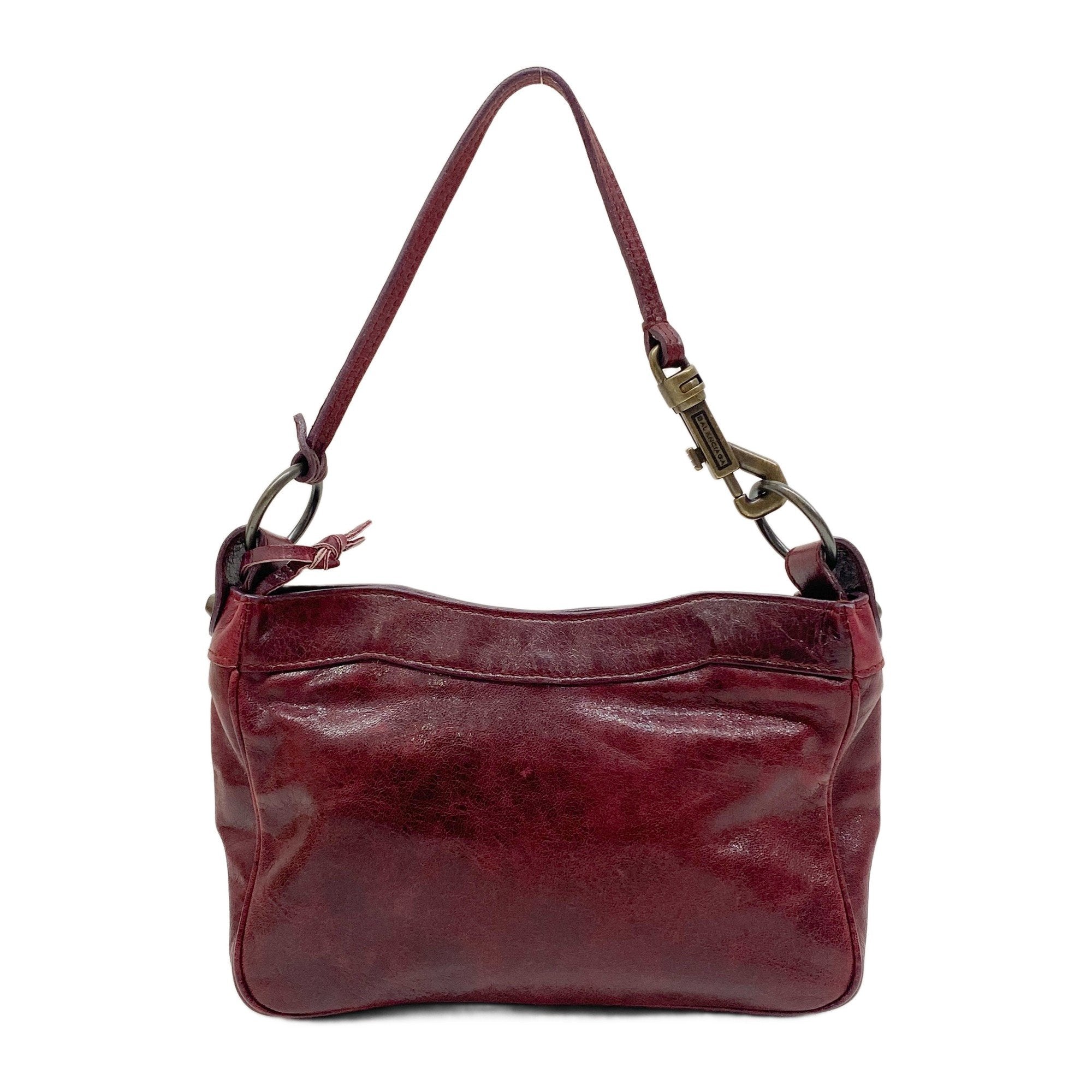 The City Pouch Red Leather Hand Bag