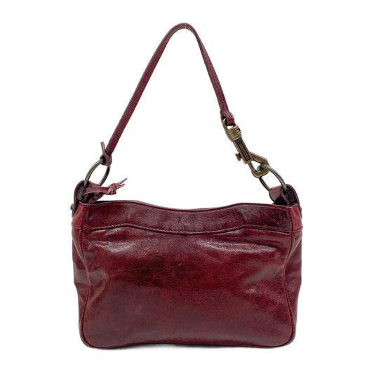 The City Pouch Red Leather Hand Bag