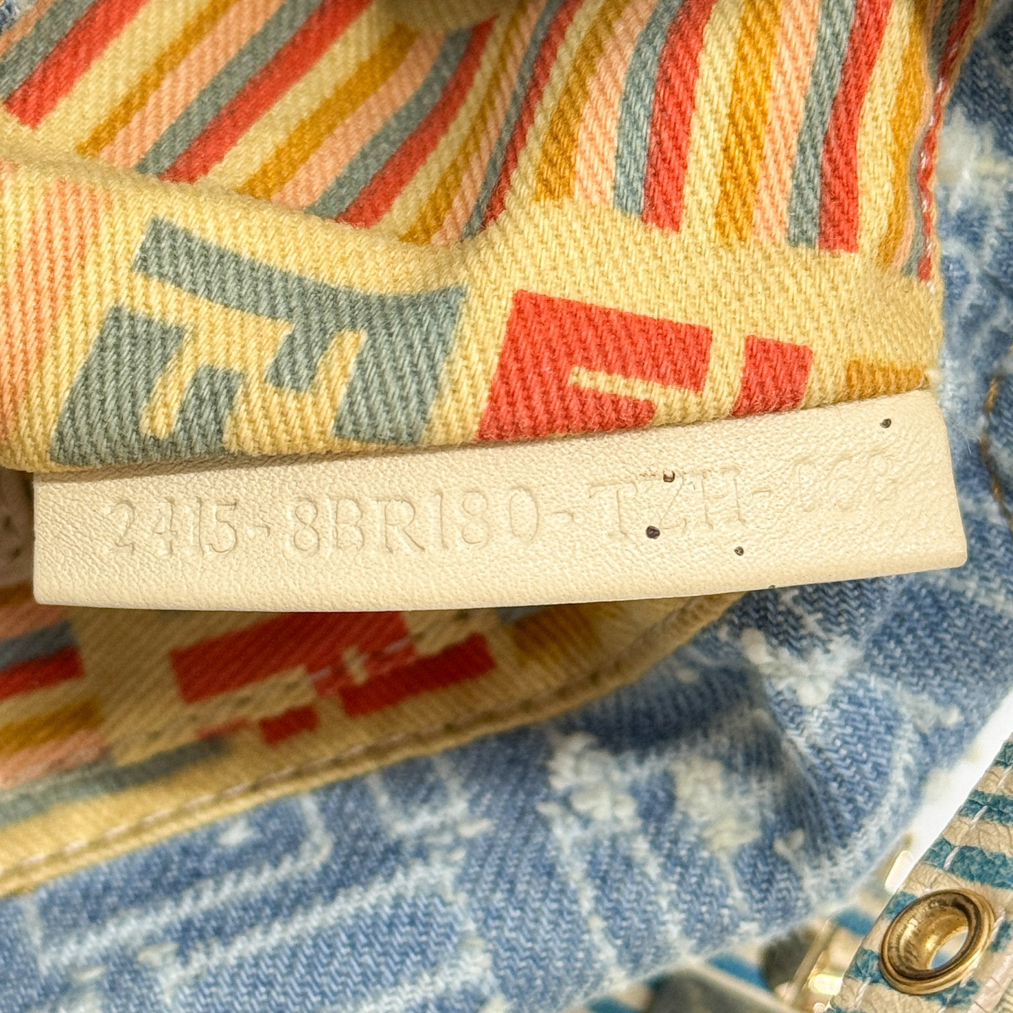 Mini Mamma Baguette Blue Denim Shoulder Bag