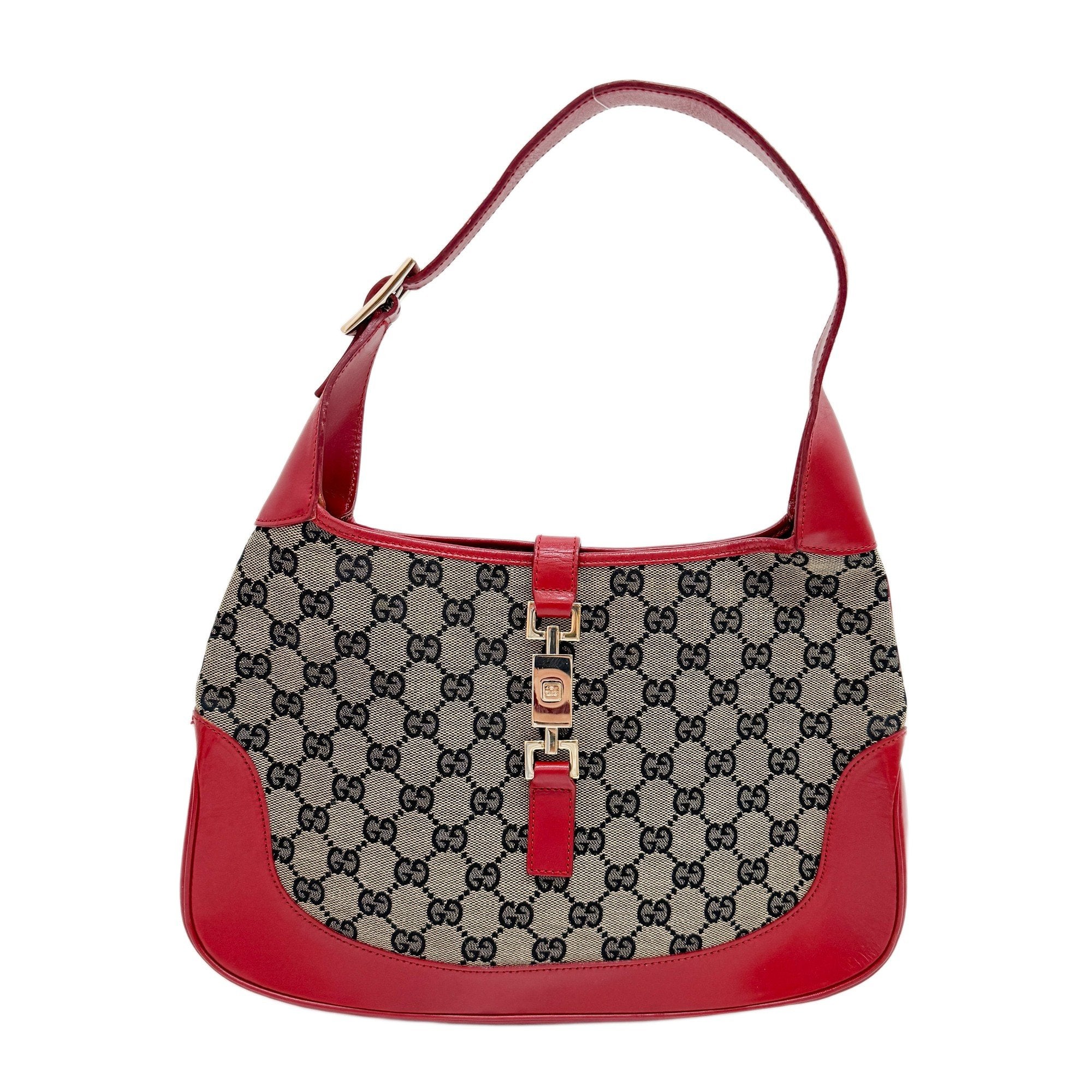 Jakcie Red GG Canvas Shoulder Bag