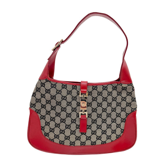 Jakcie Red GG Canvas Shoulder Bag