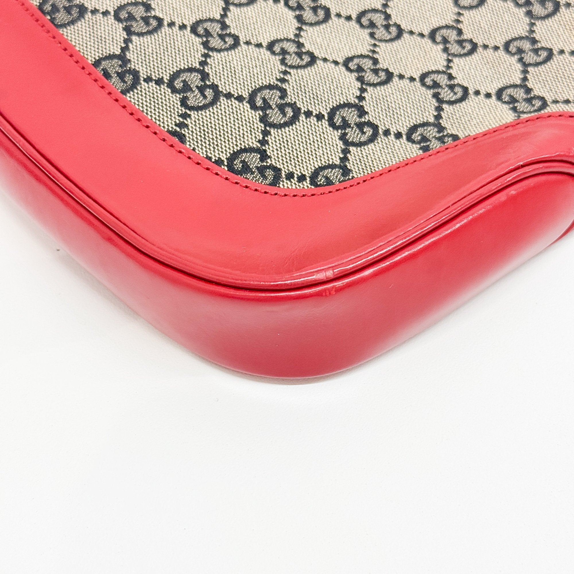 Jakcie Red GG Canvas Shoulder Bag