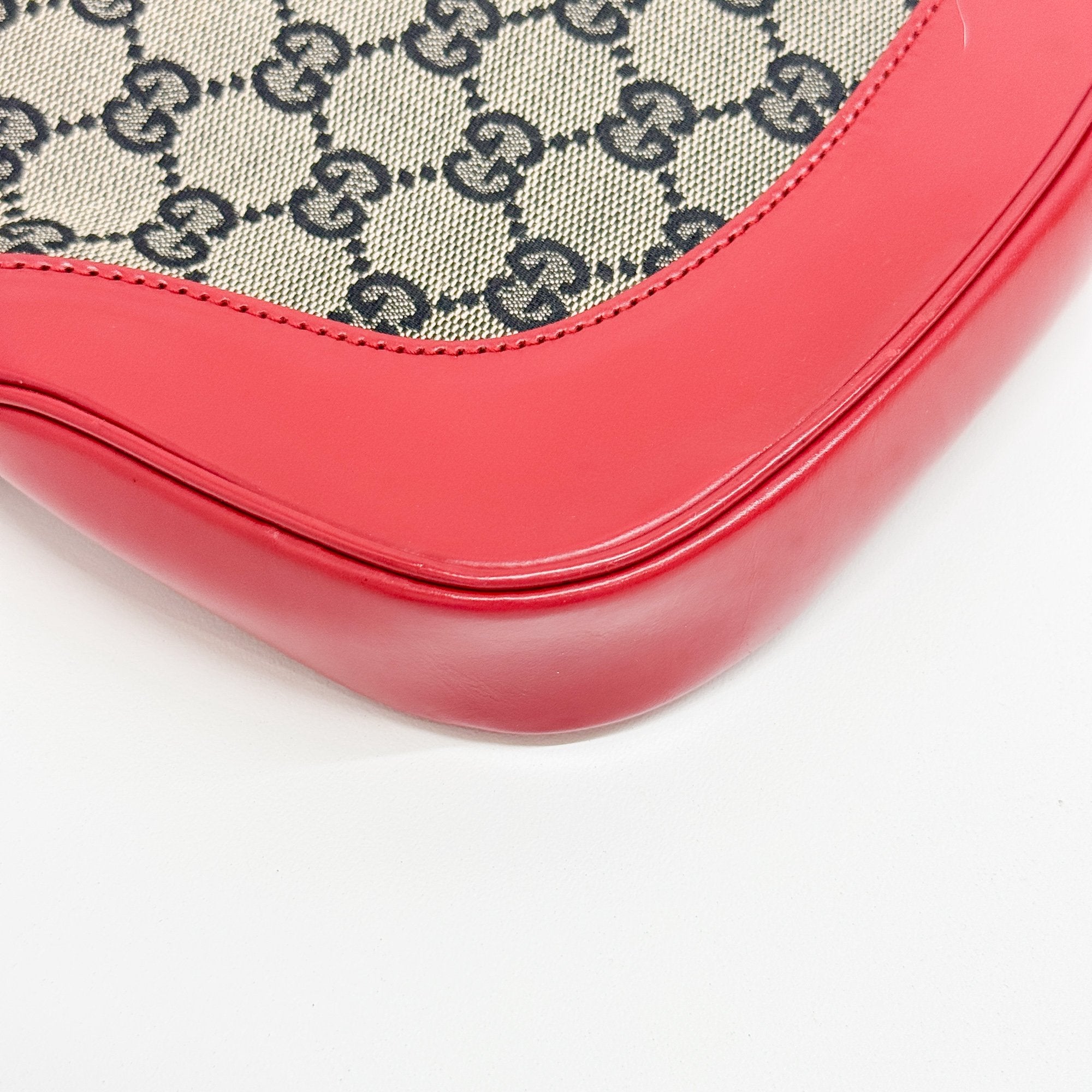 Jakcie Red GG Canvas Shoulder Bag