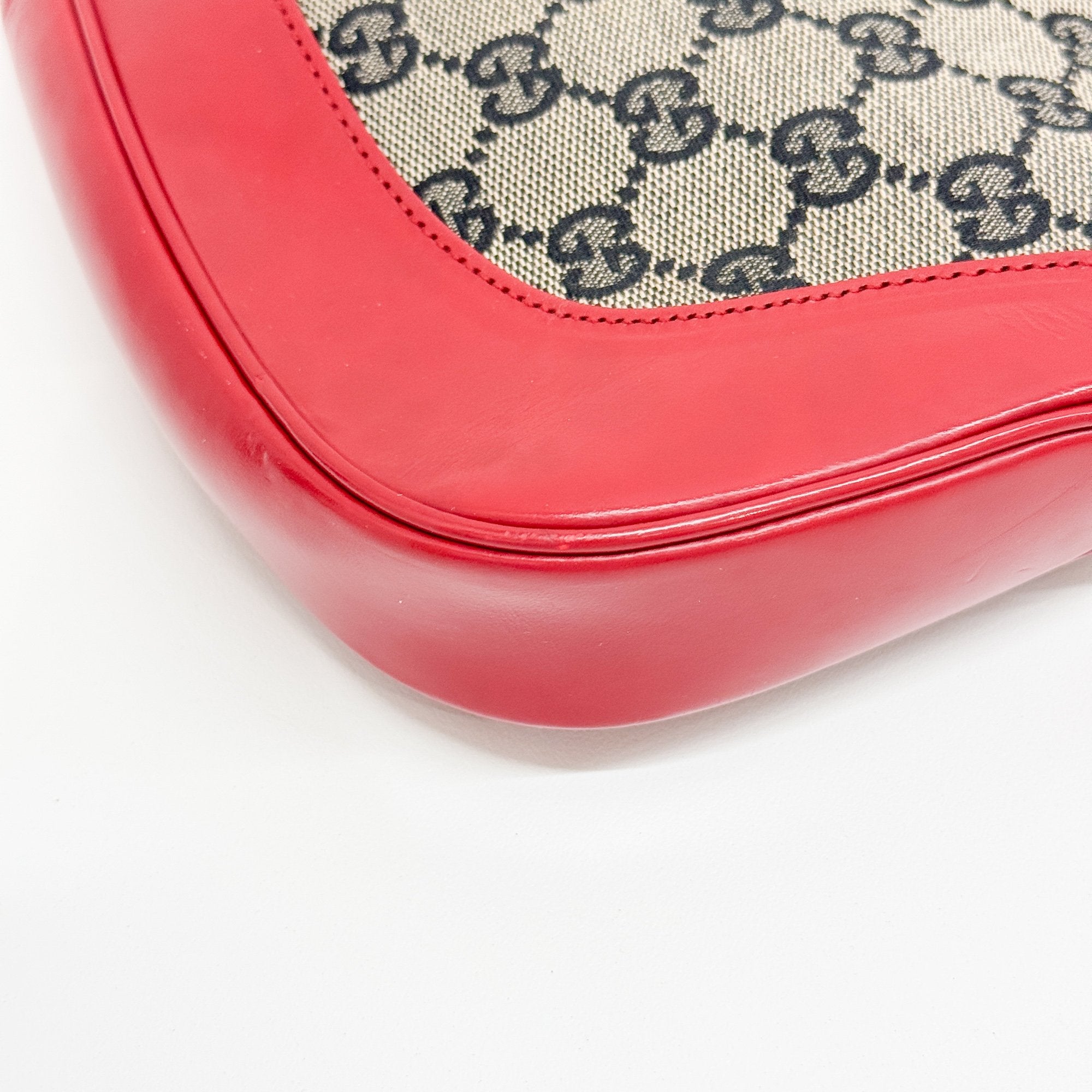 Jakcie Red GG Canvas Shoulder Bag