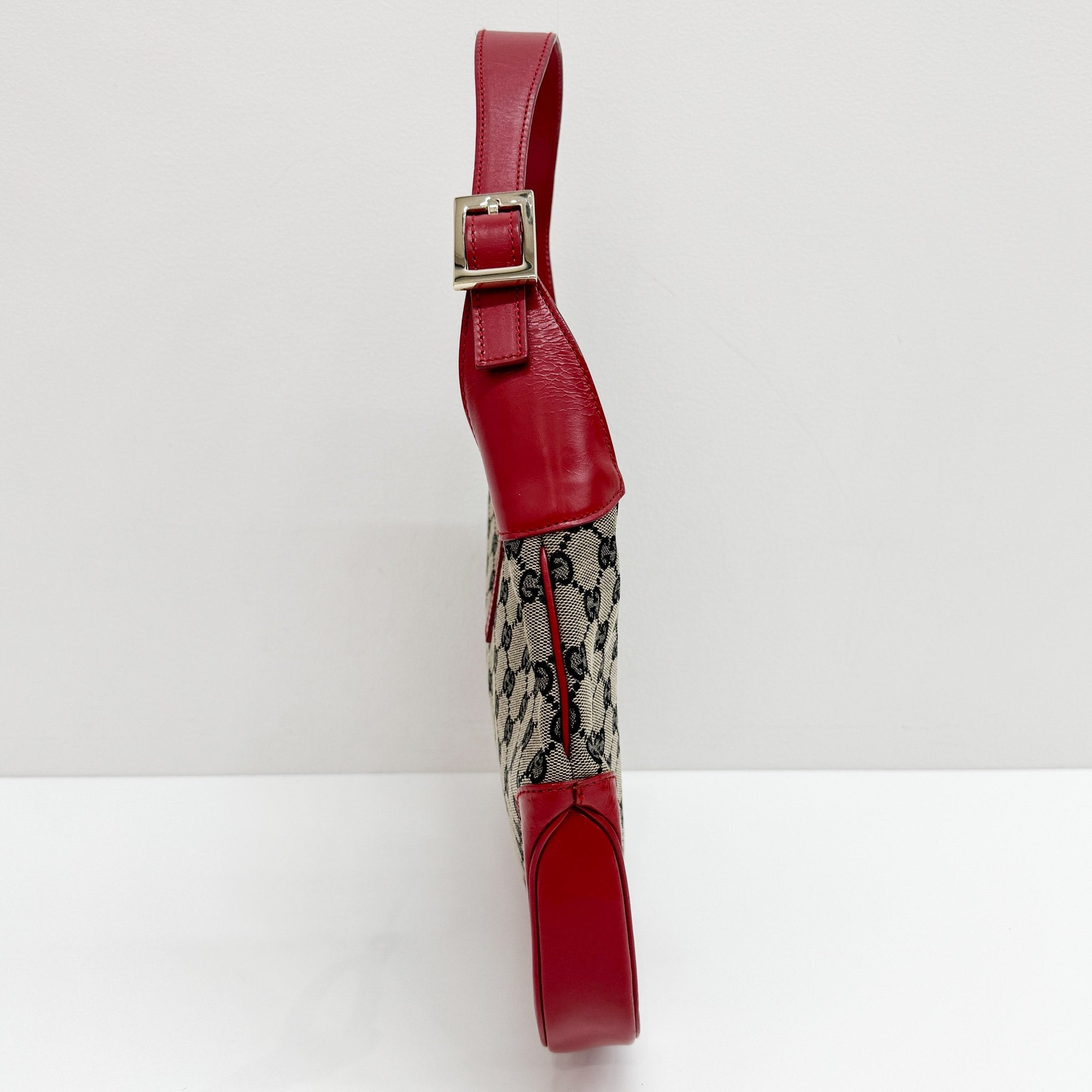 Jakcie Red GG Canvas Shoulder Bag