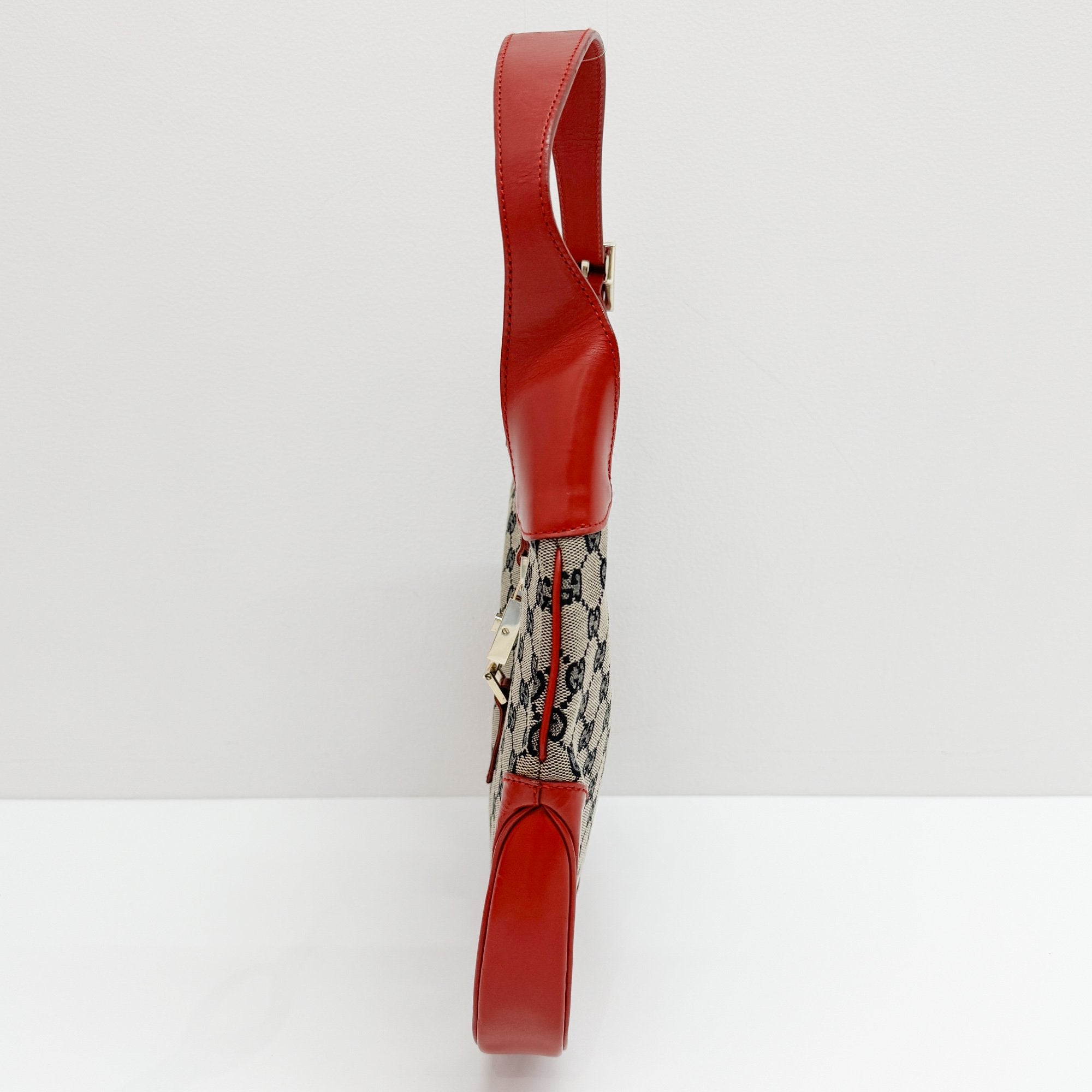 Jakcie Red GG Canvas Shoulder Bag