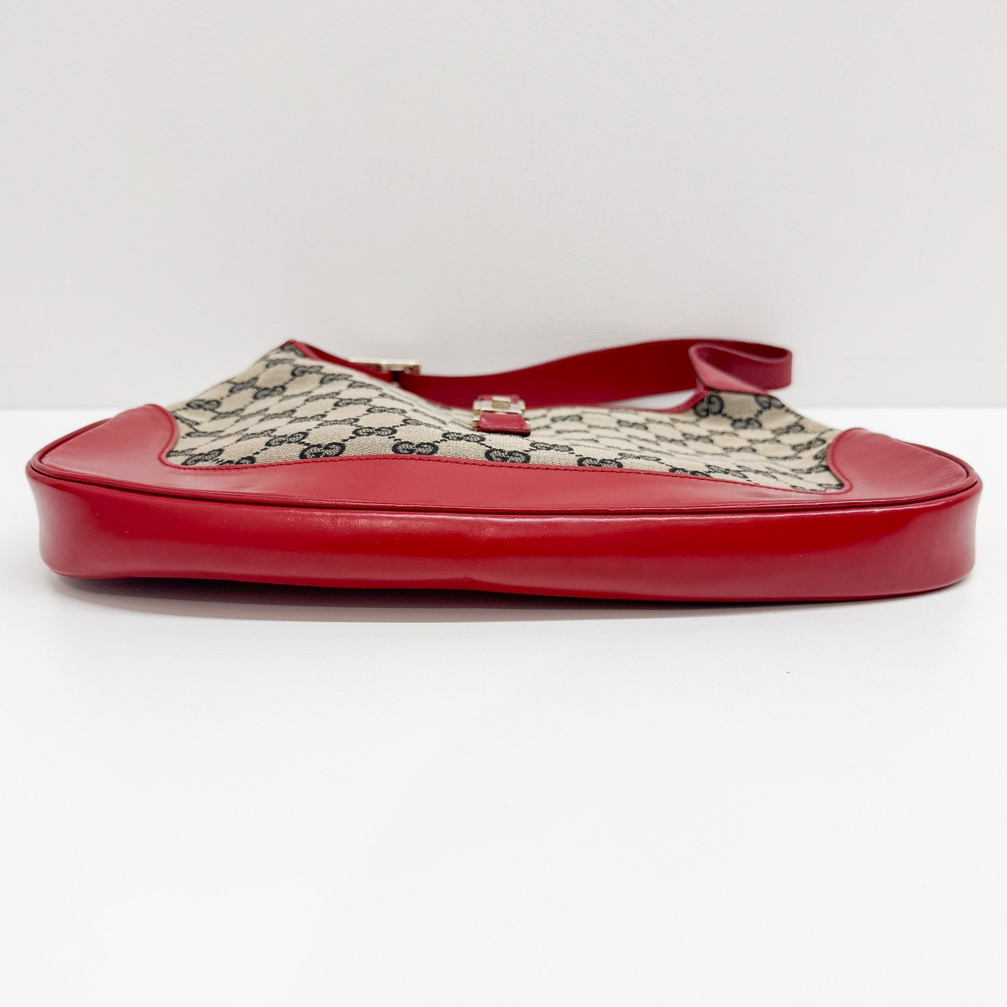 Jakcie Red GG Canvas Shoulder Bag