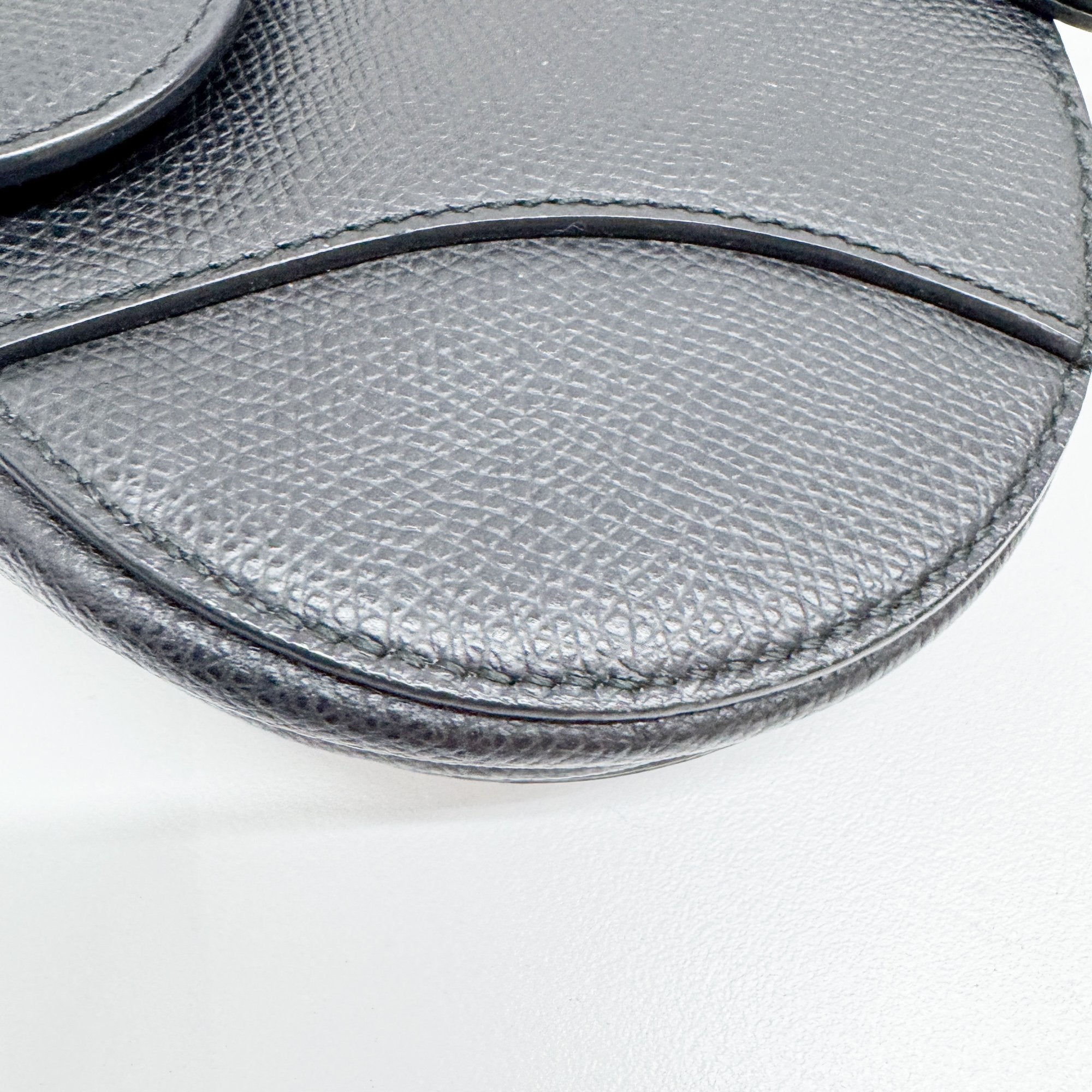 Mini Saddle Black Leather Hand Bag