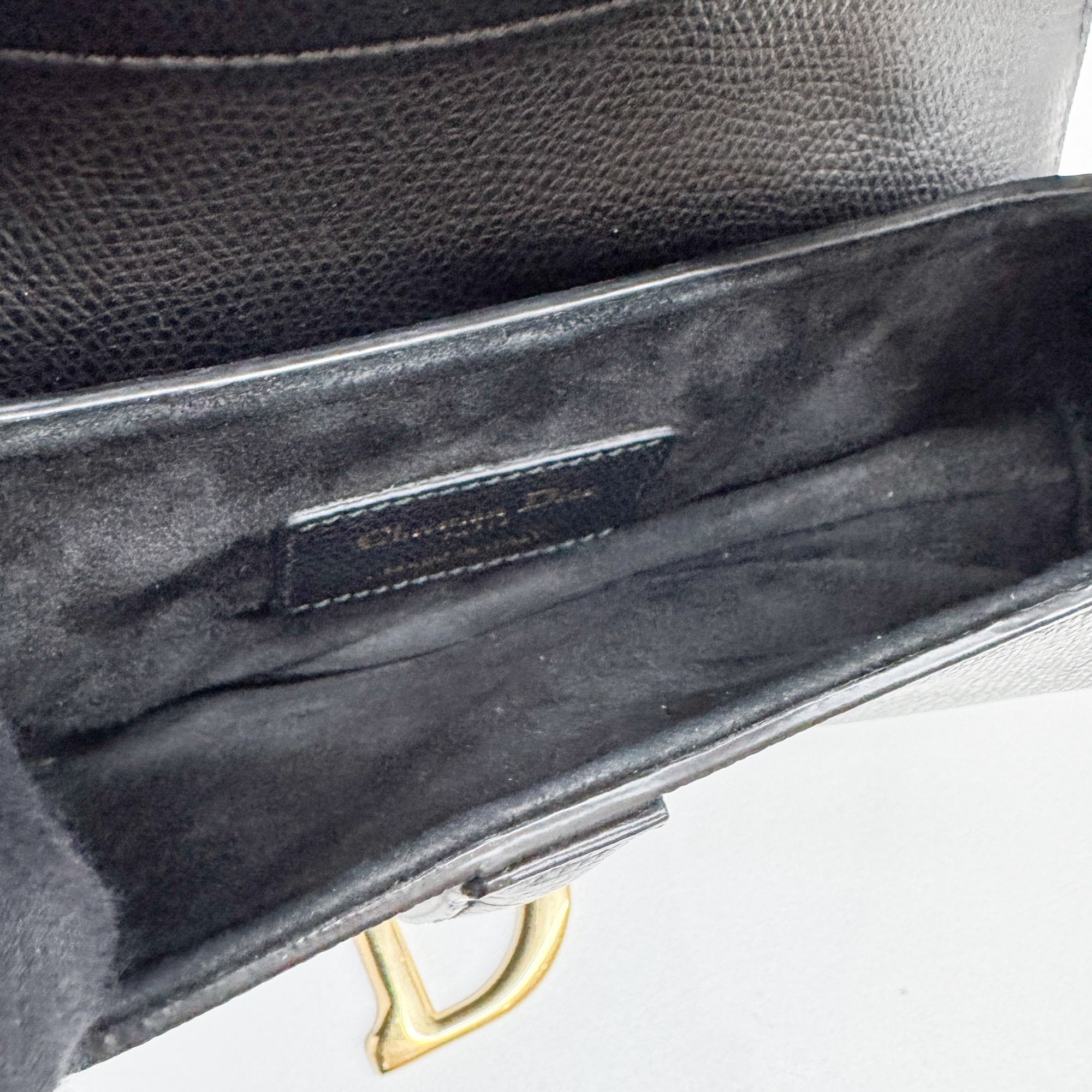 Mini Saddle Black Leather Hand Bag