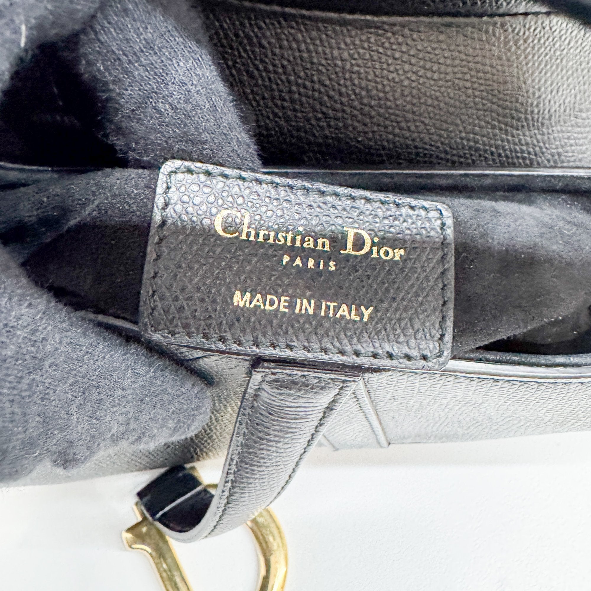 Mini Saddle Black Leather Hand Bag