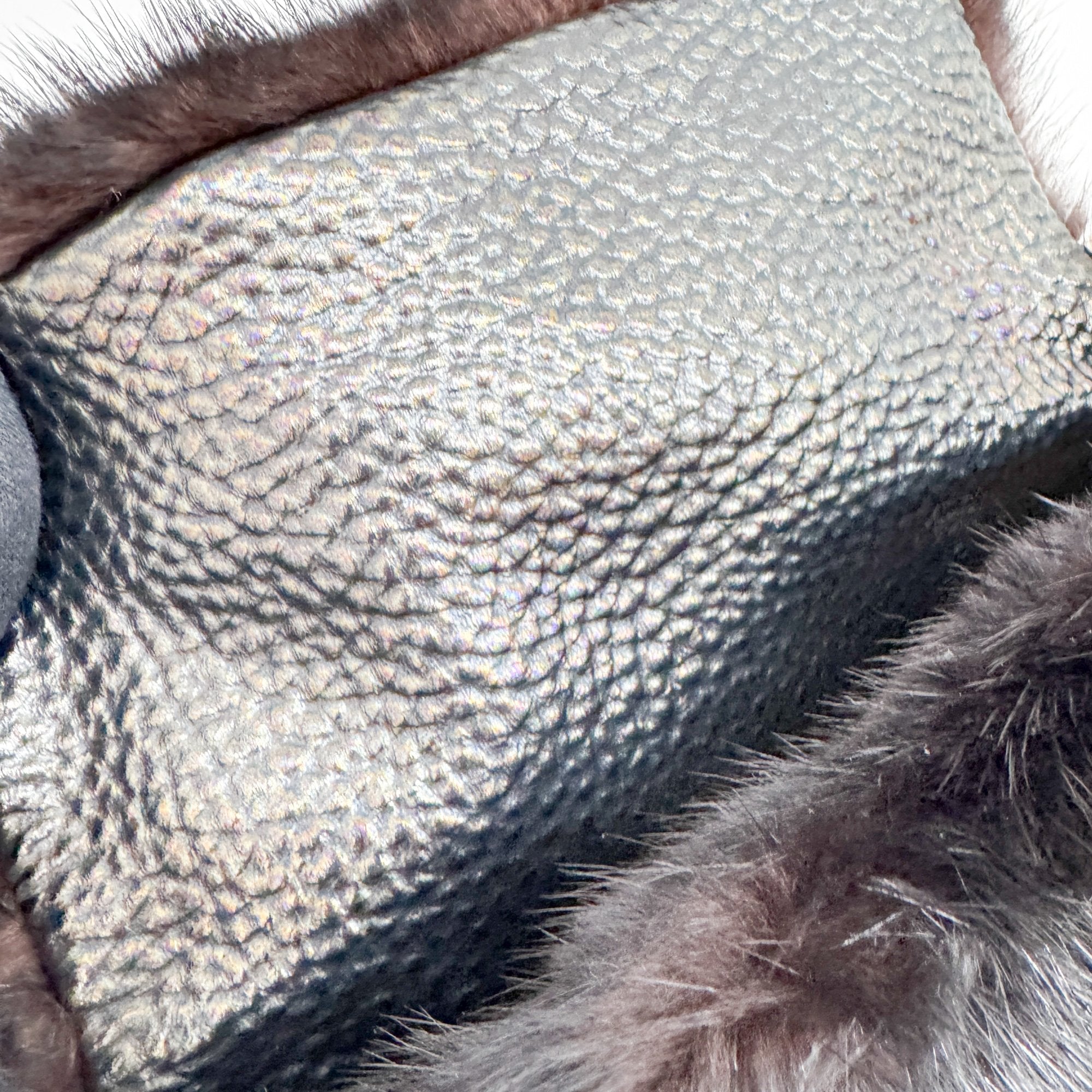 Mini Mamma Baguette Black Fur Shoulder Bag