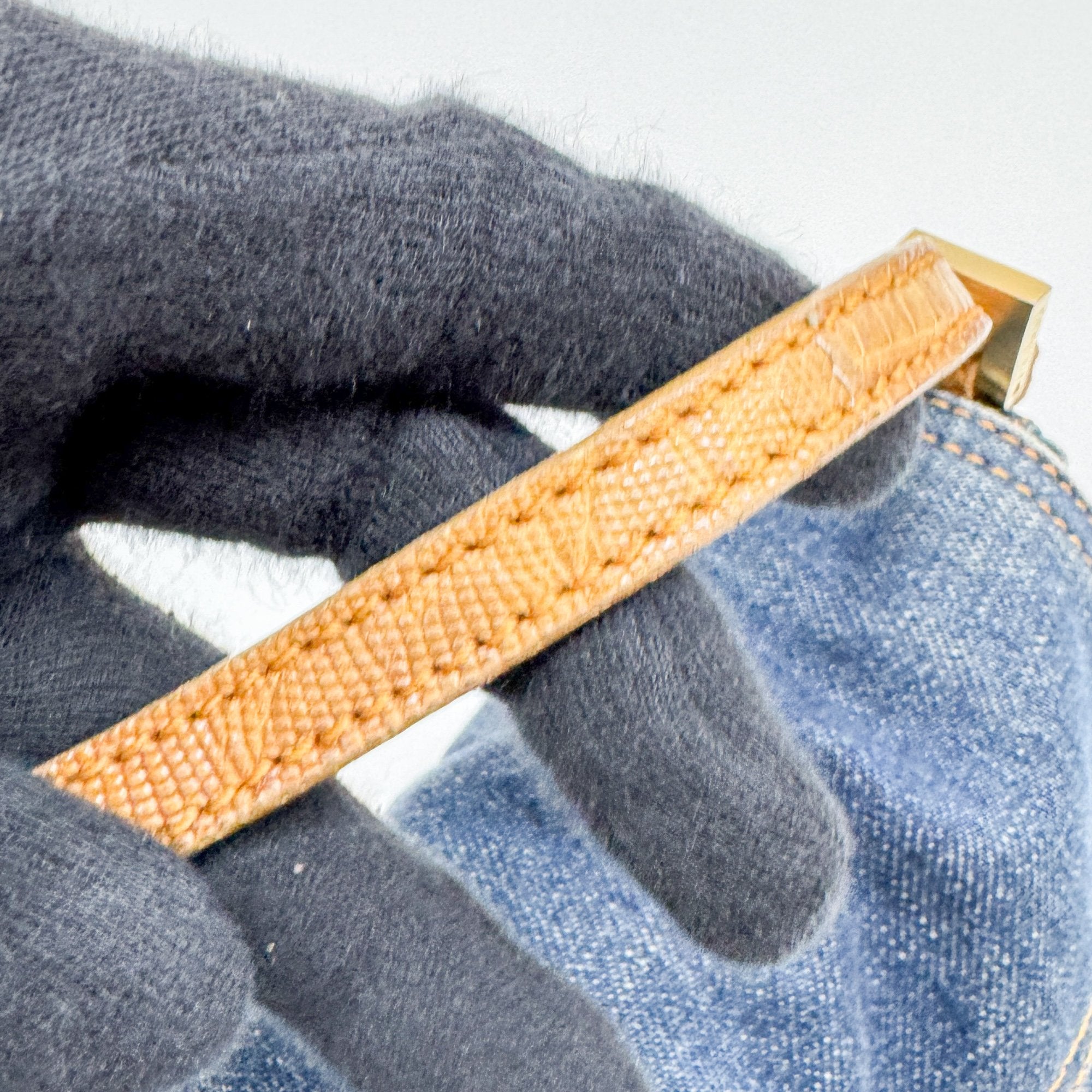 Baguette Blue Denim Shoulder Bag