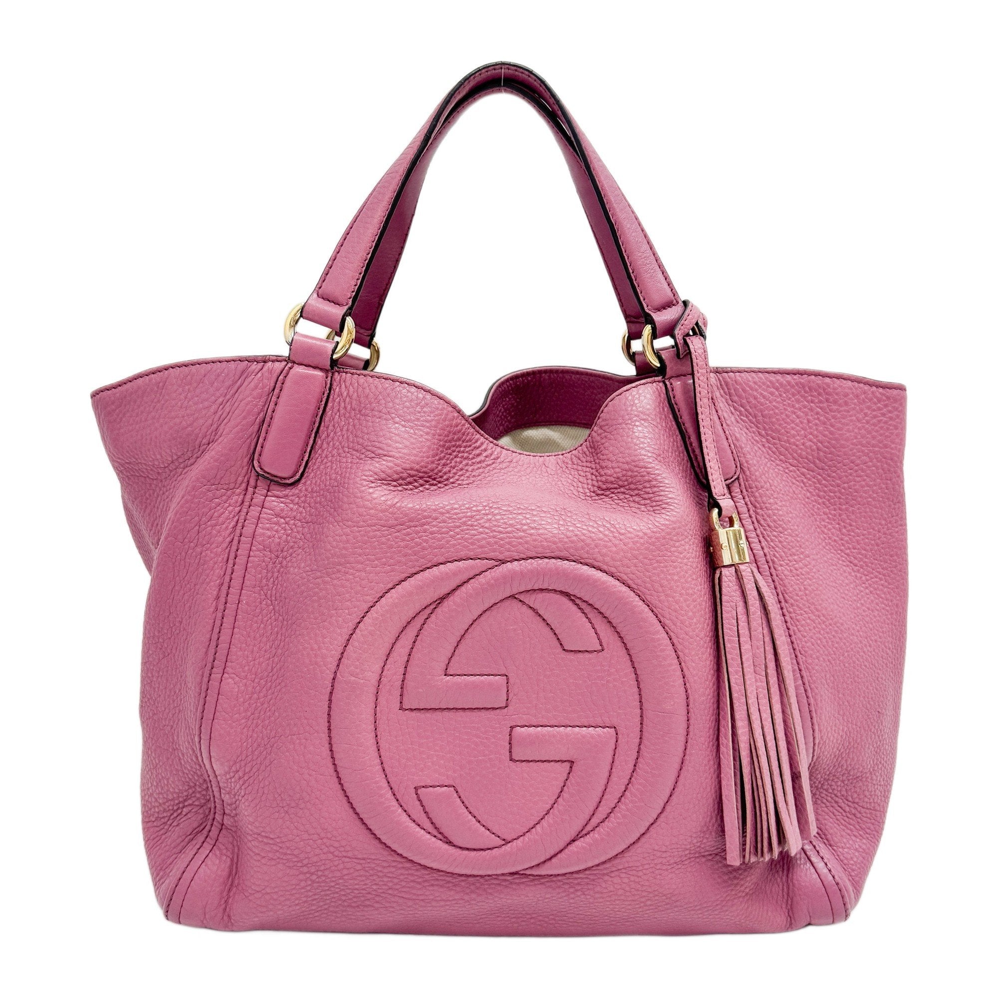 Vintage Purple Leather Hand Bag