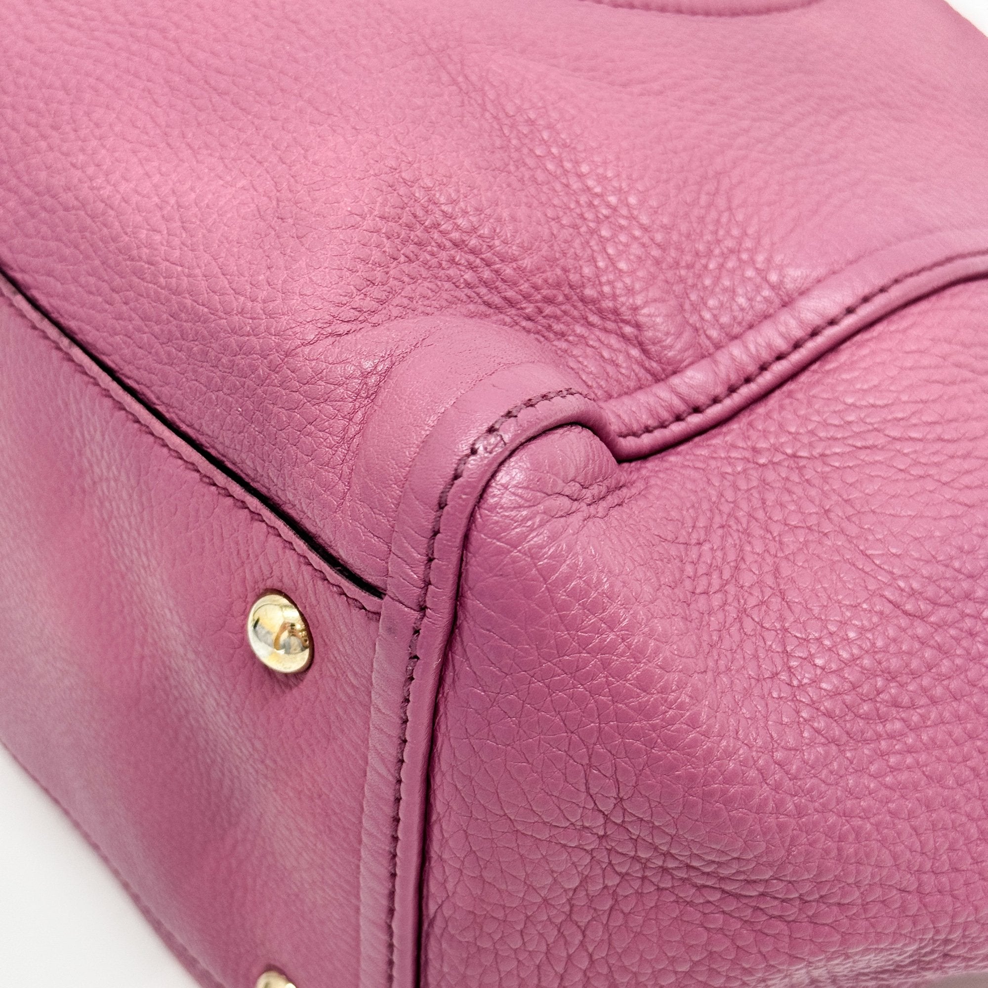 Vintage Purple Leather Hand Bag