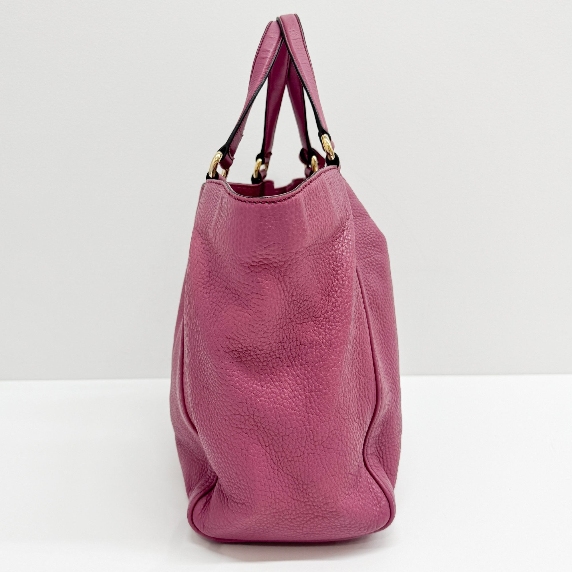 Vintage Purple Leather Hand Bag