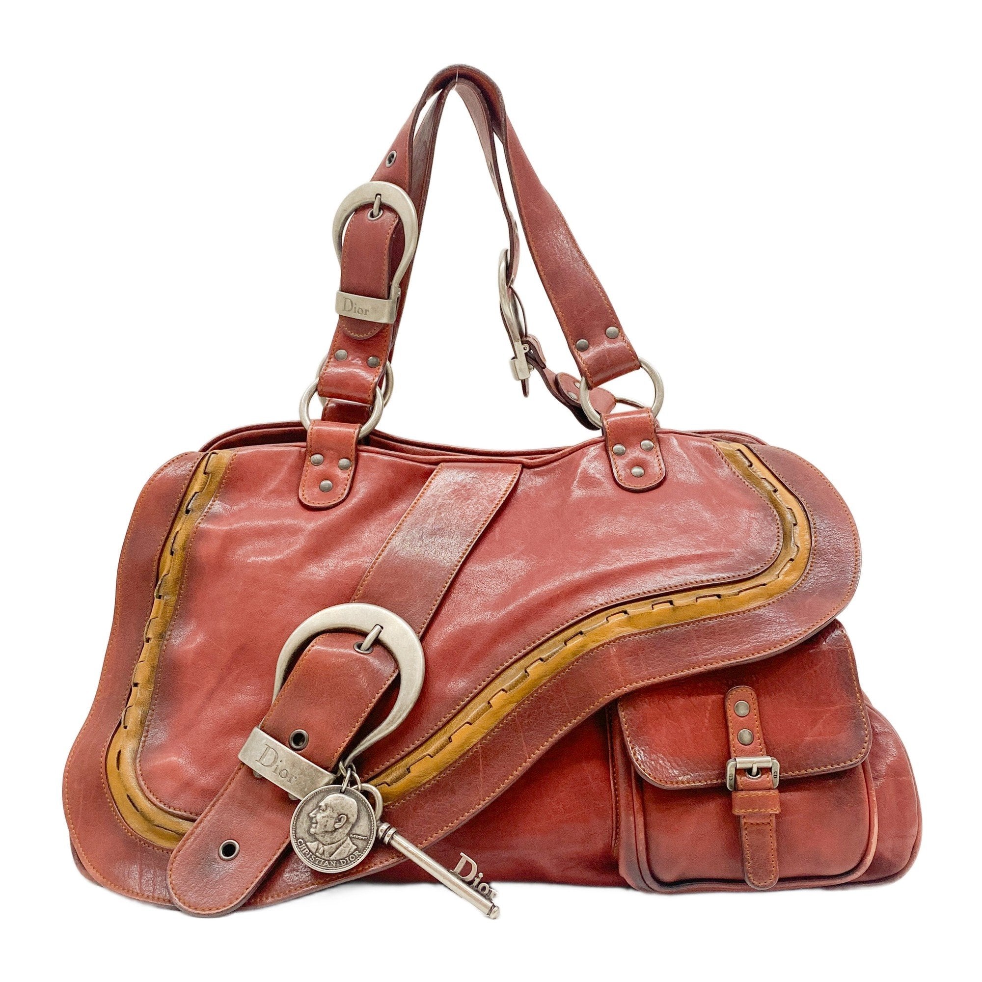 Gaucho Red Leather Shoulder Bag