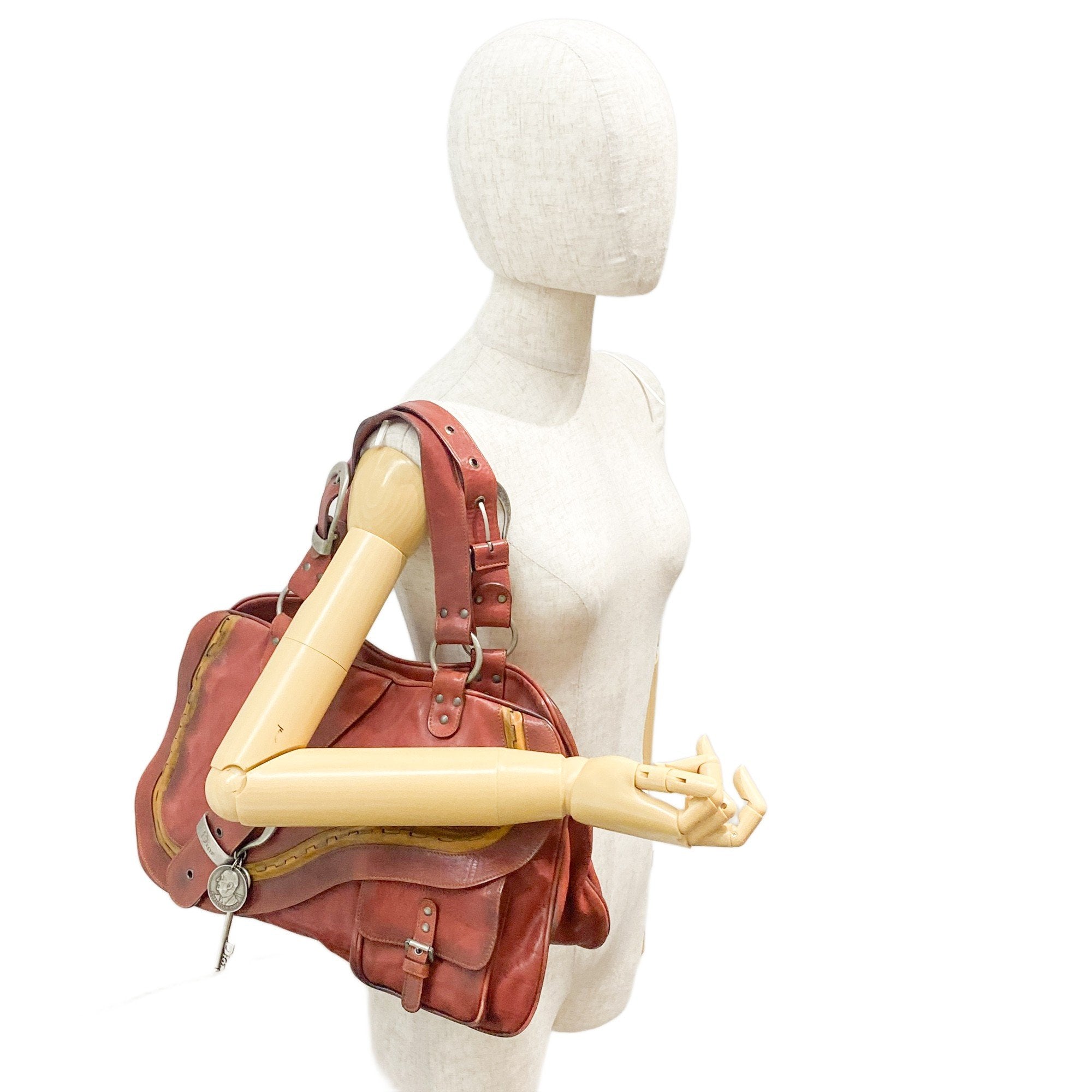 Gaucho Red Leather Shoulder Bag