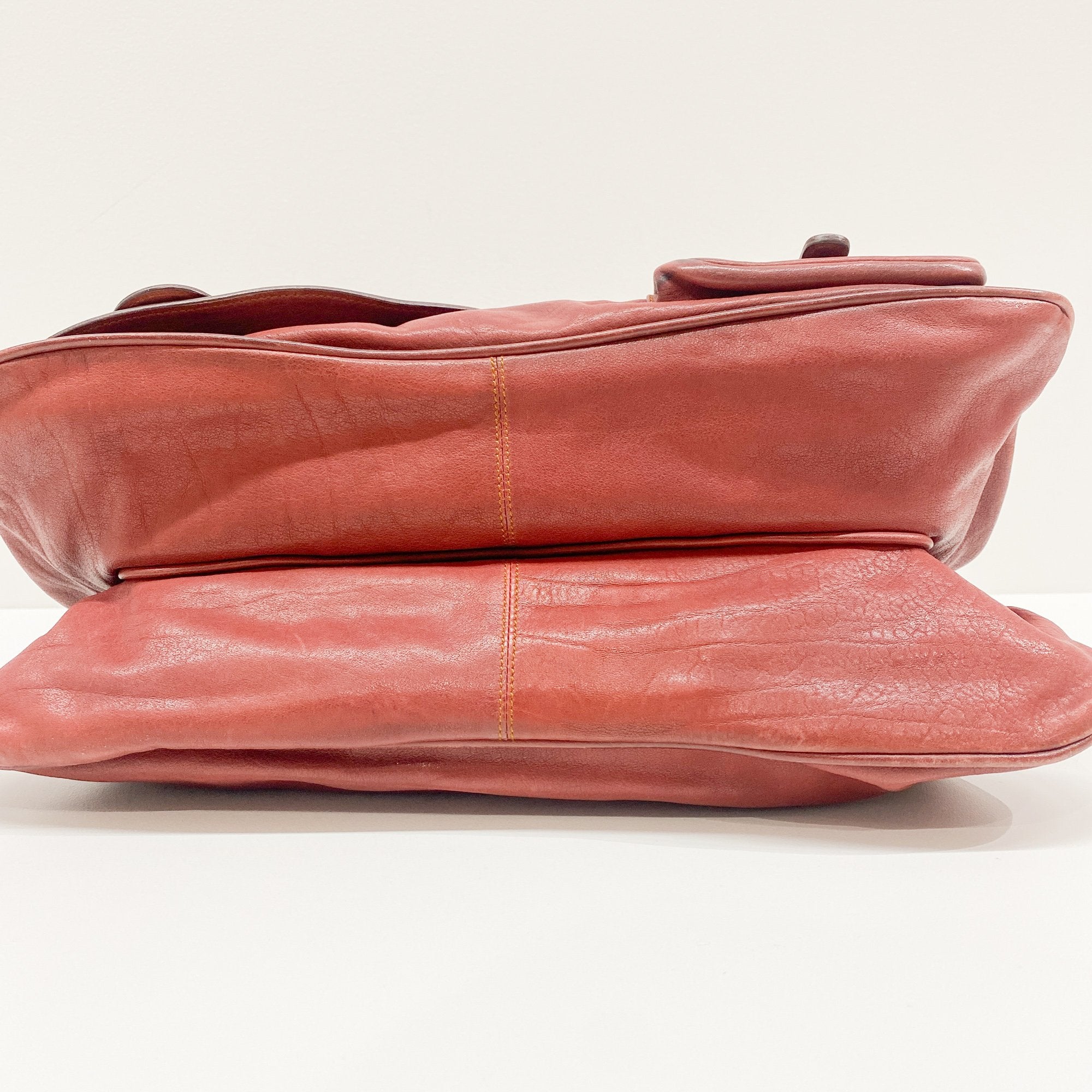 Gaucho Red Leather Shoulder Bag