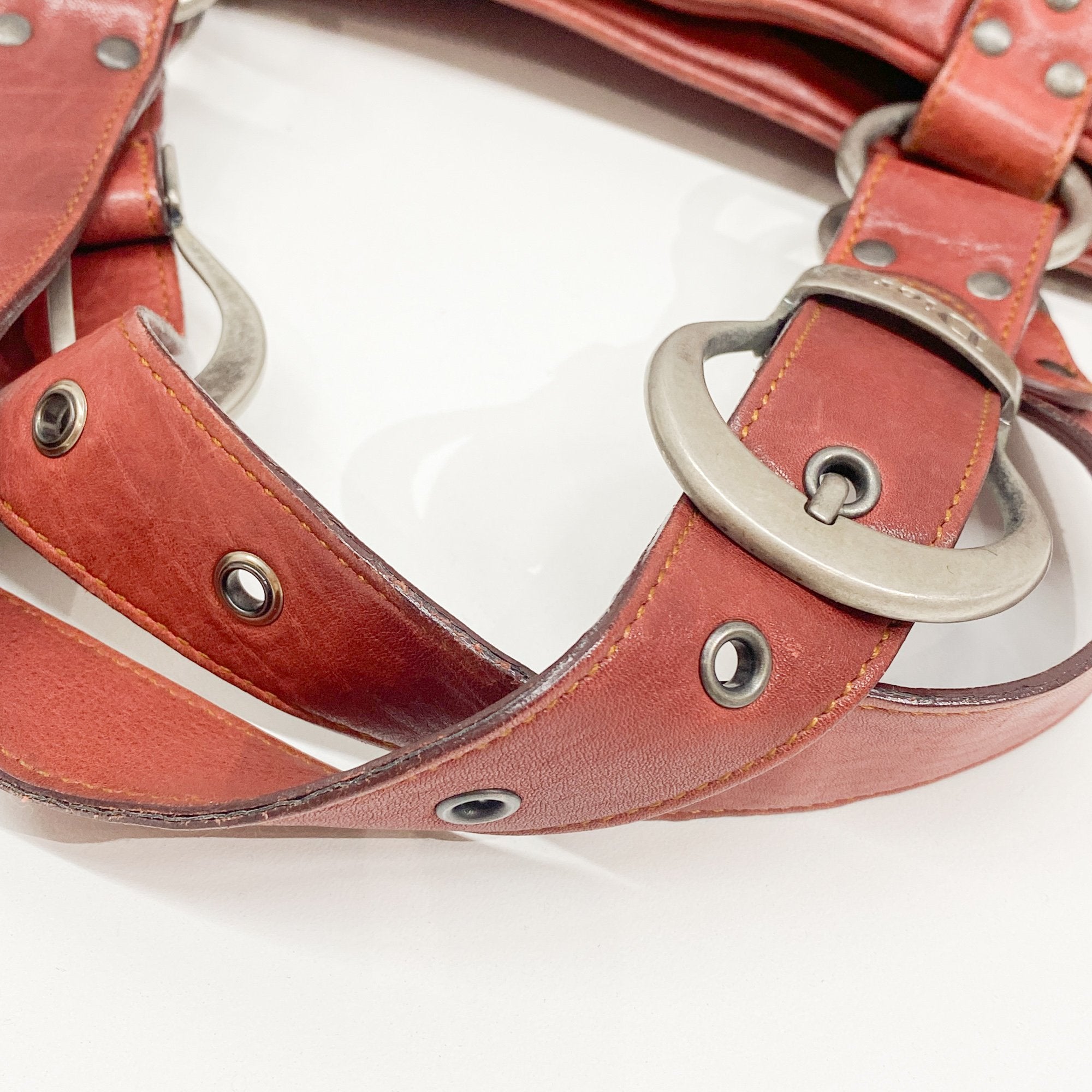 Gaucho Red Leather Shoulder Bag