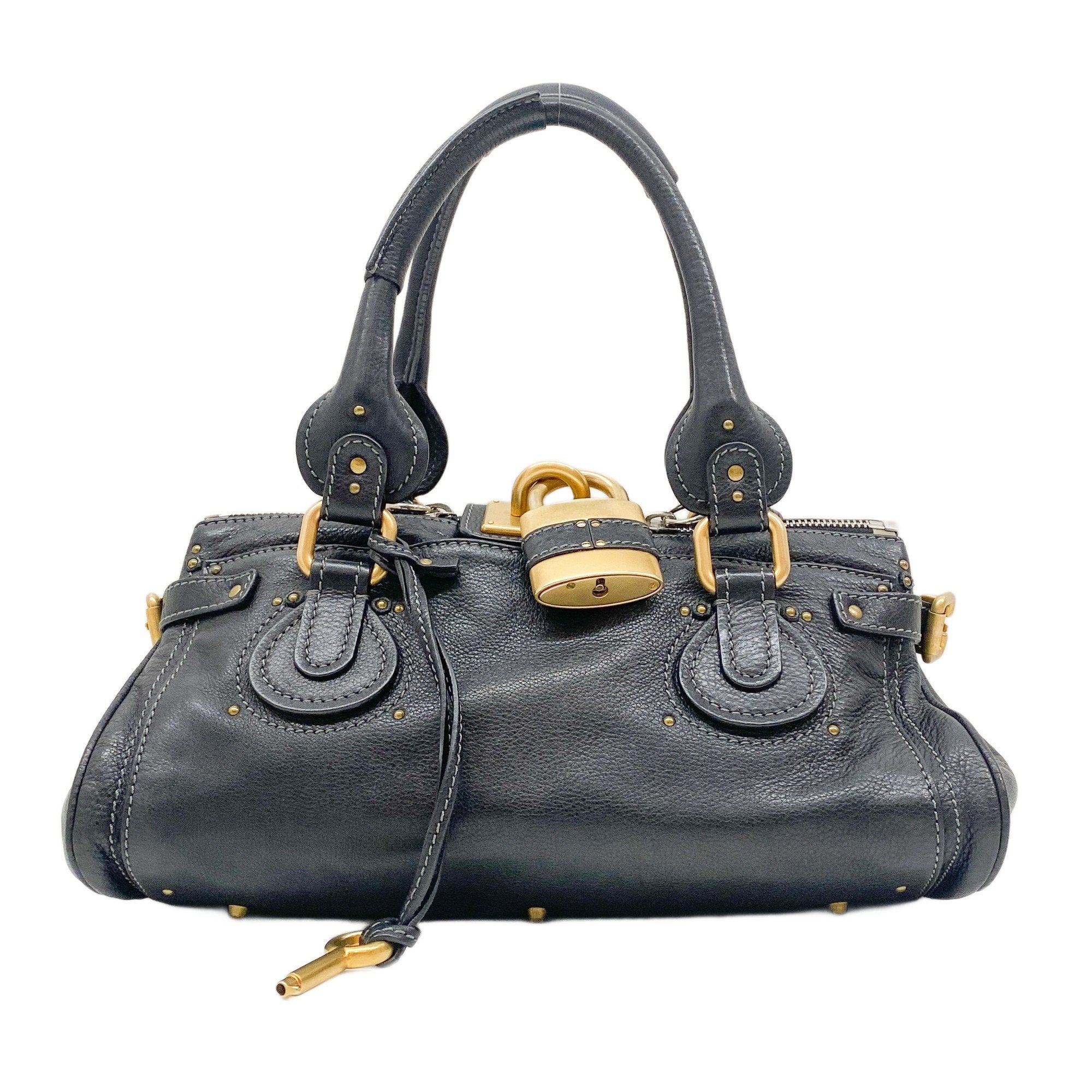 Paddington Black Leather Shoulder Bag