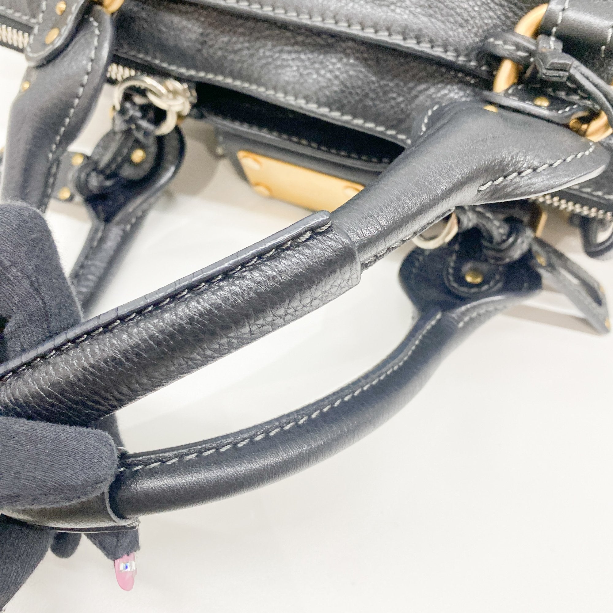 Paddington Black Leather Shoulder Bag