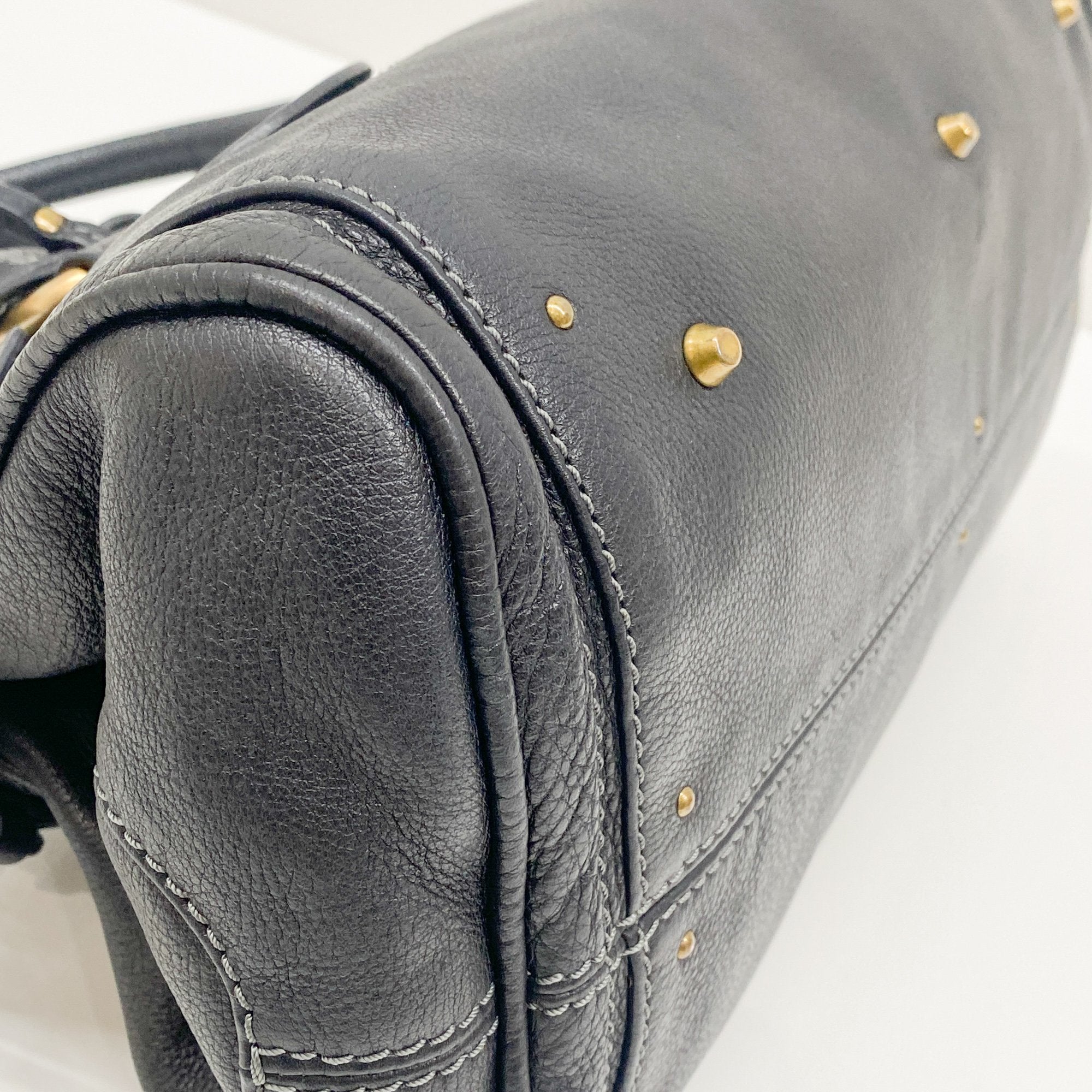 Paddington Black Leather Shoulder Bag